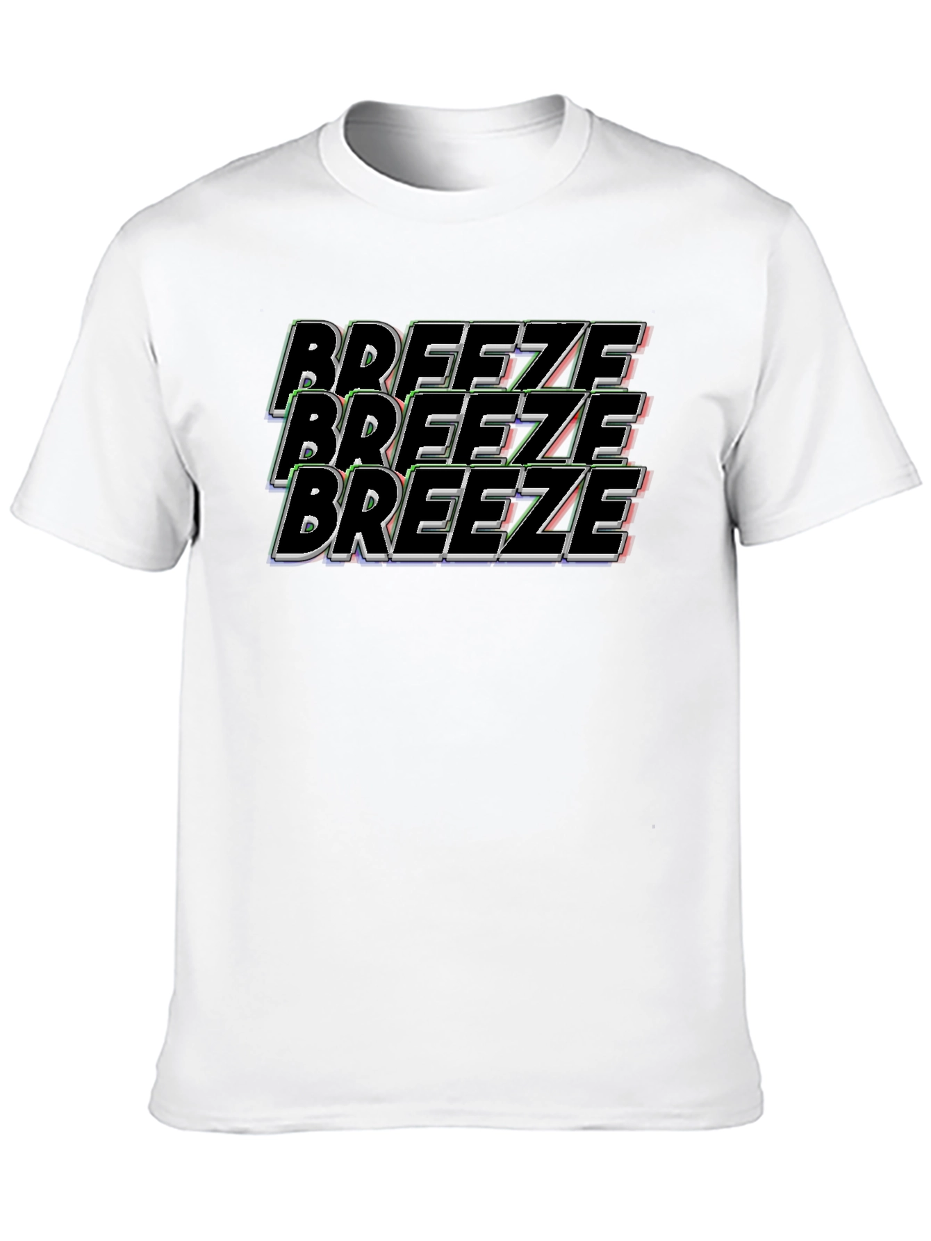 Breeze Graphic Tee - Black Cotton T-Shirt