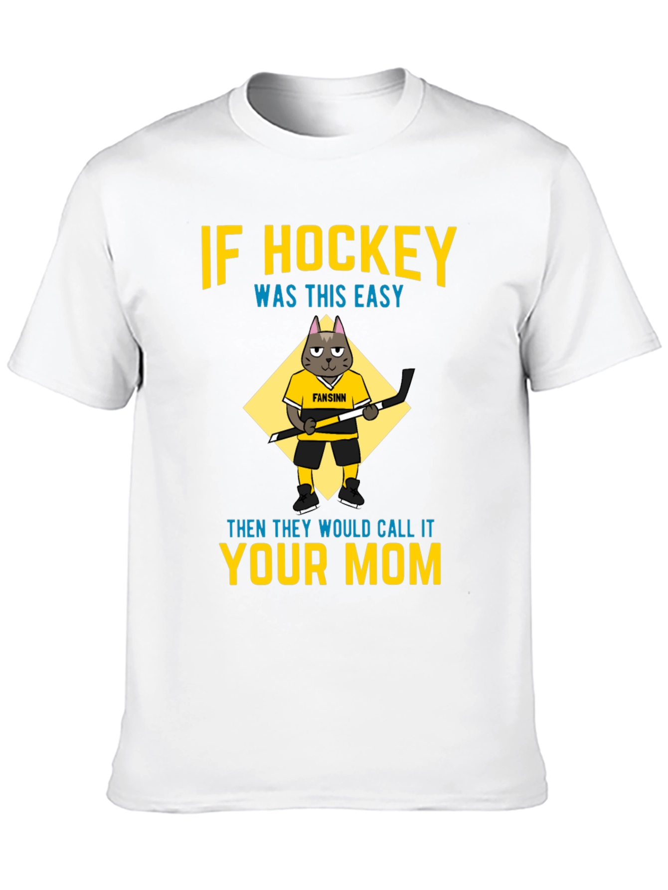 Funny Hockey Mom T-Shirt - Cat Graphic Tee