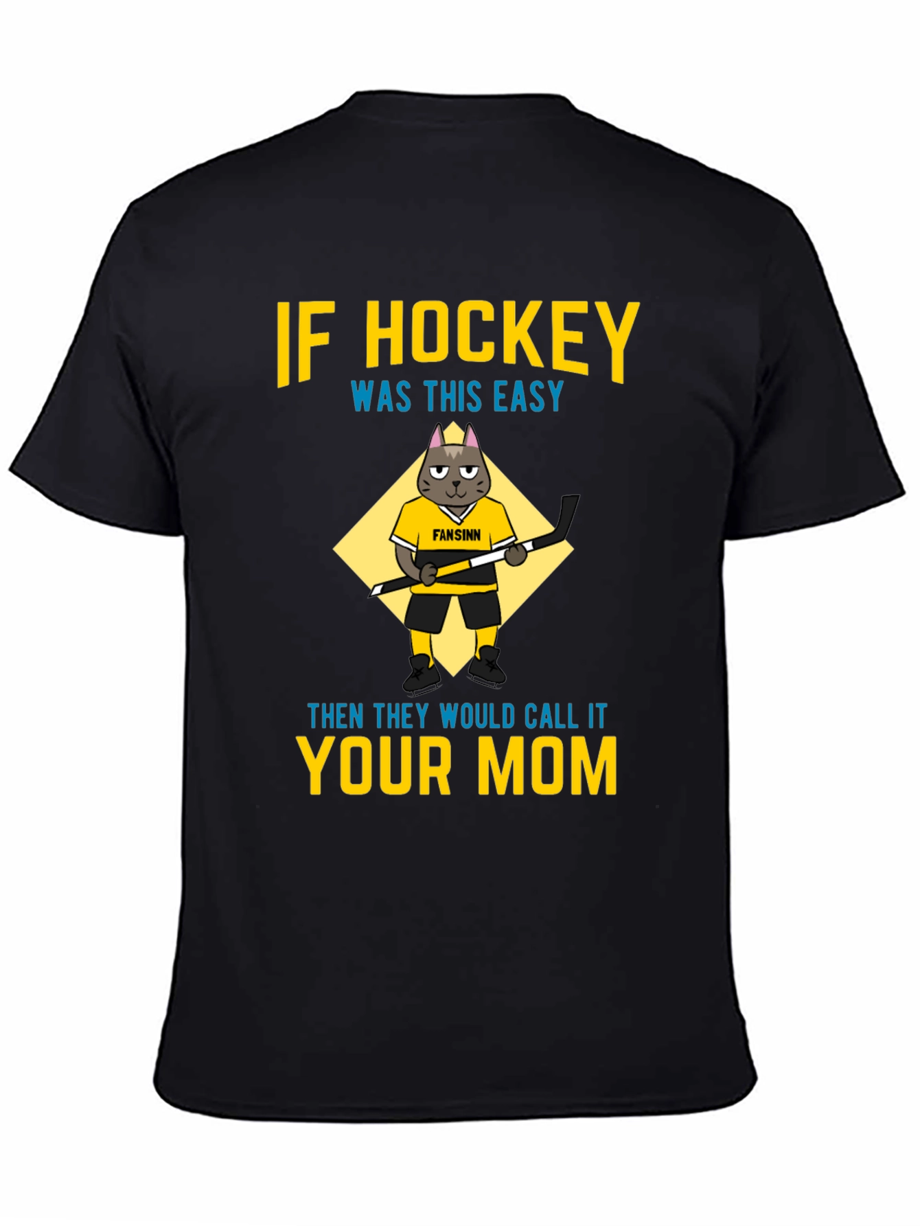 Funny Hockey Mom T-Shirt - Cat Graphic Tee