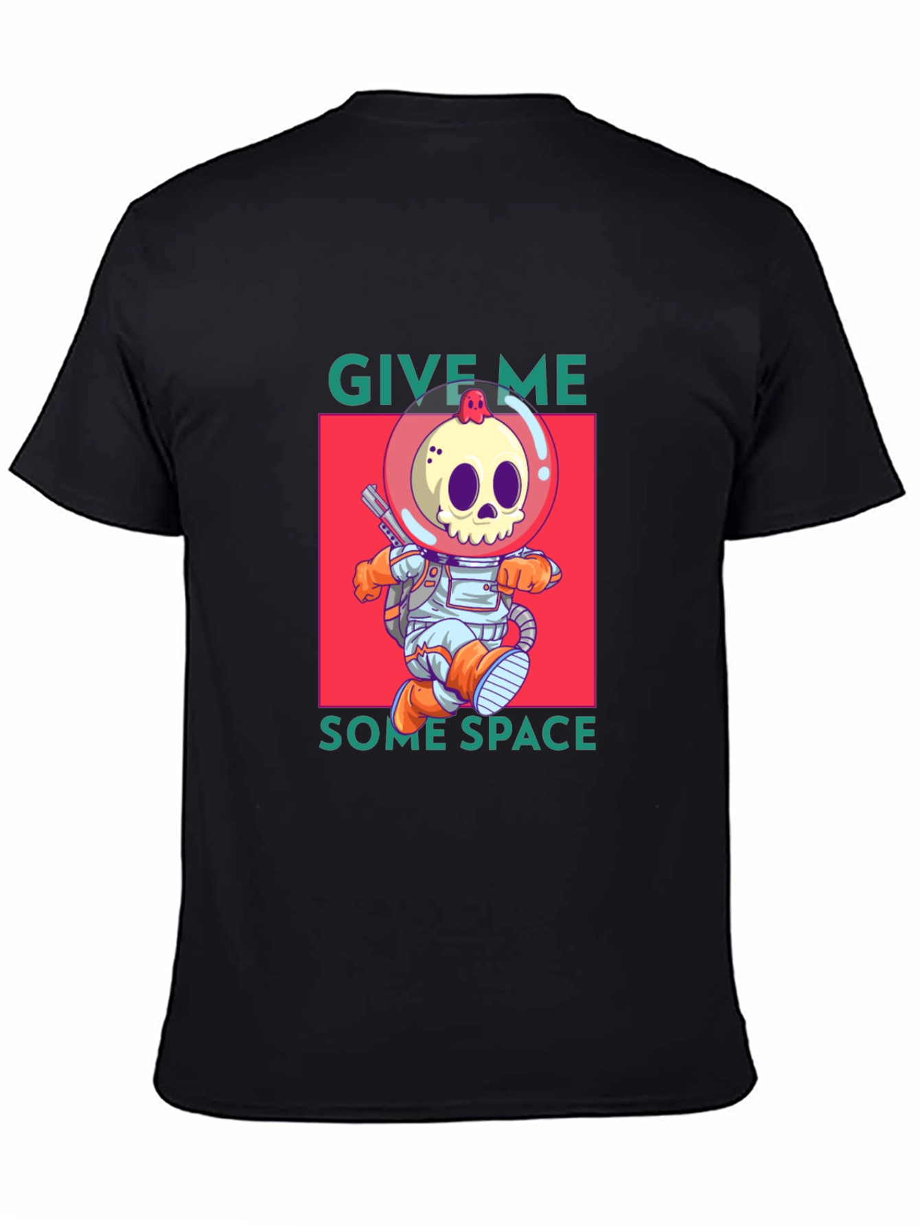 Funny Space Skull Graphic T-Shirt