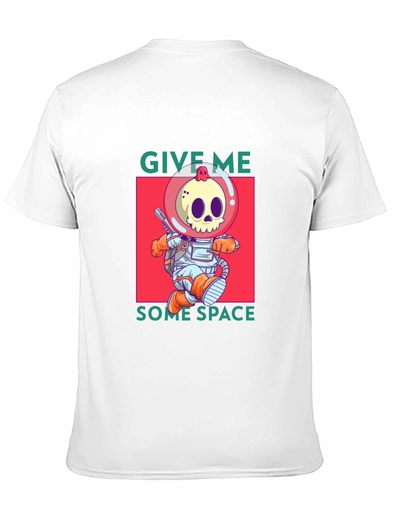 Funny Space Skull Graphic T-Shirt