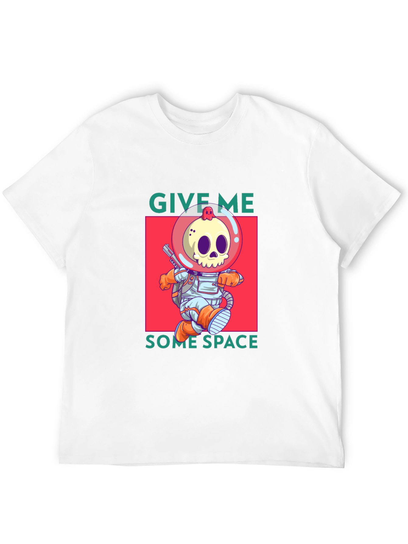 Funny Space Skull Graphic T-Shirt