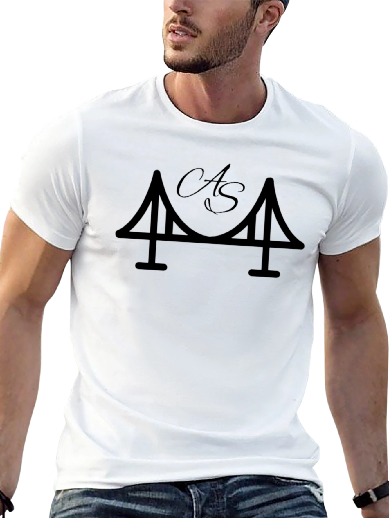 Black Bridge Graphic Tee - Modern Style