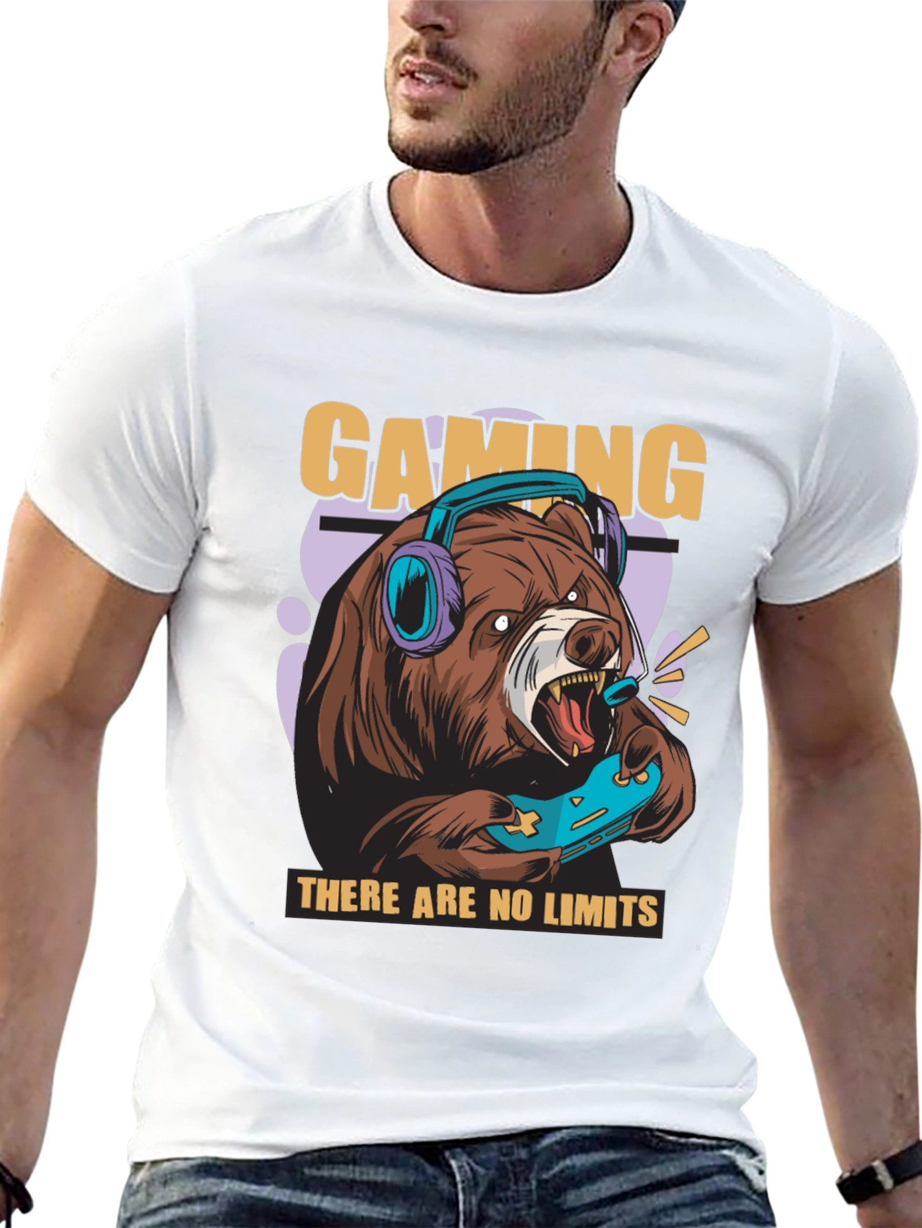 Gamer Bear T-Shirt - No Limits Gaming Apparel