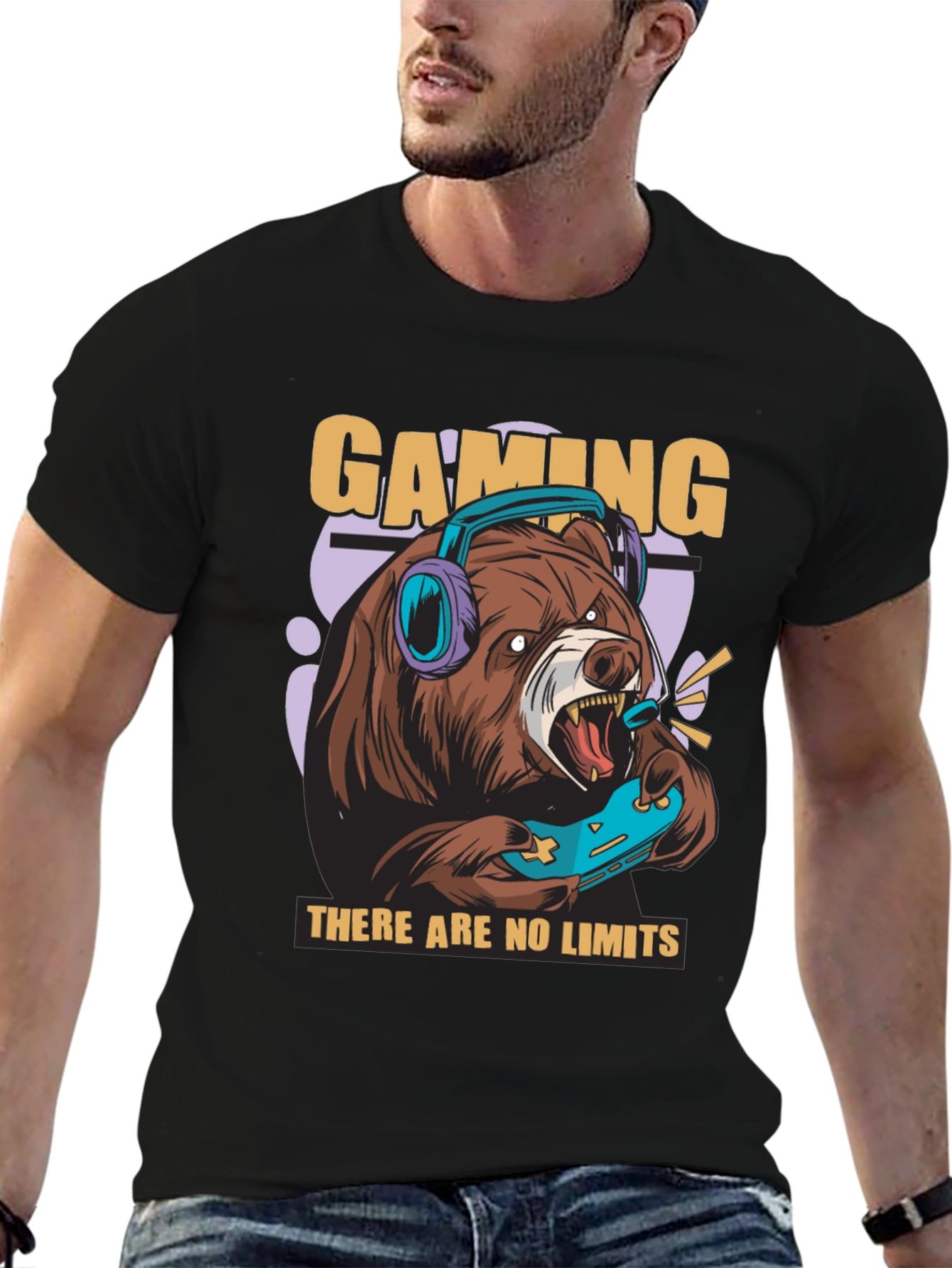 Gamer Bear T-Shirt - No Limits Gaming Apparel
