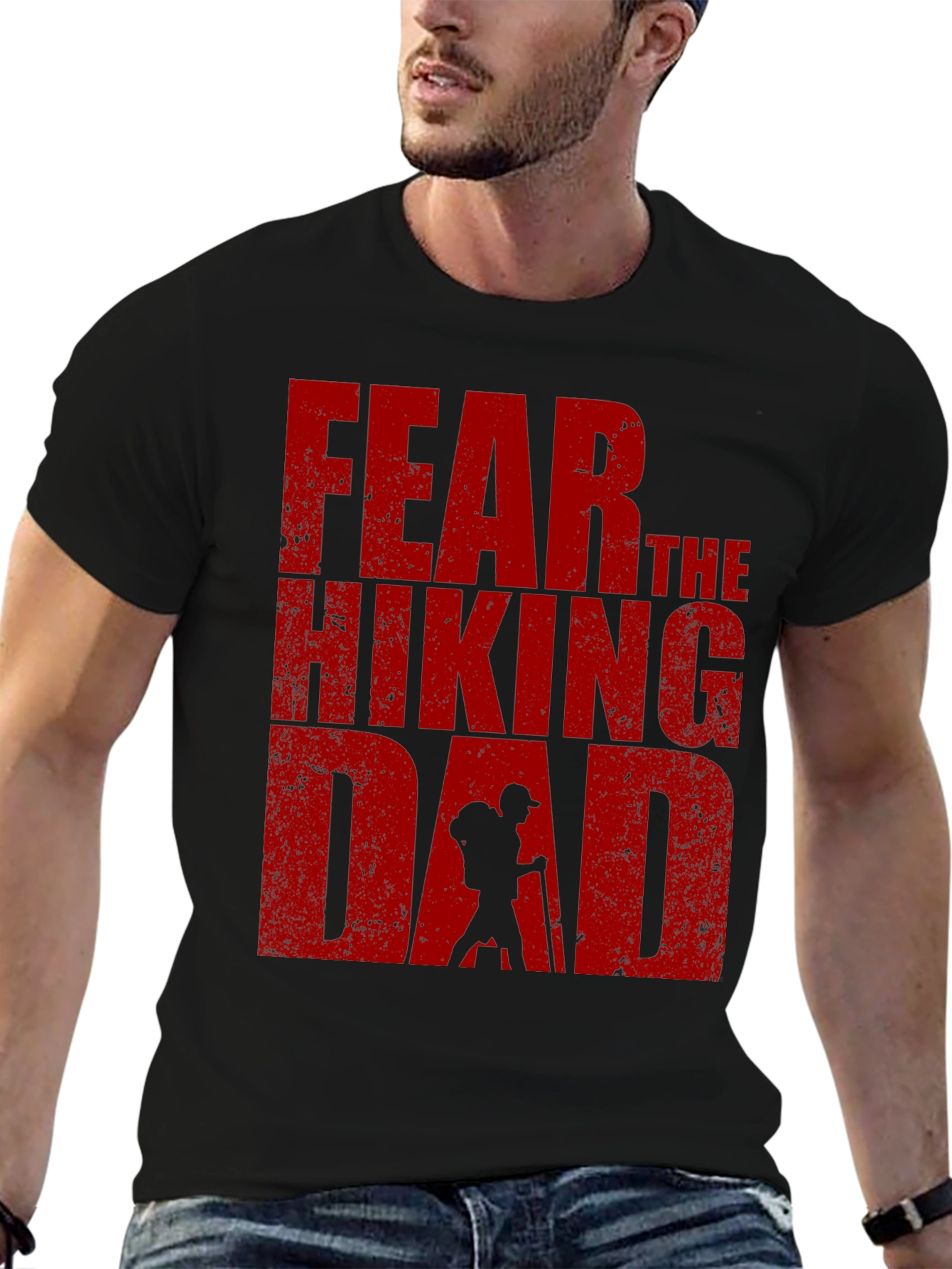 Fear The Hiking Dad T-Shirt - Black