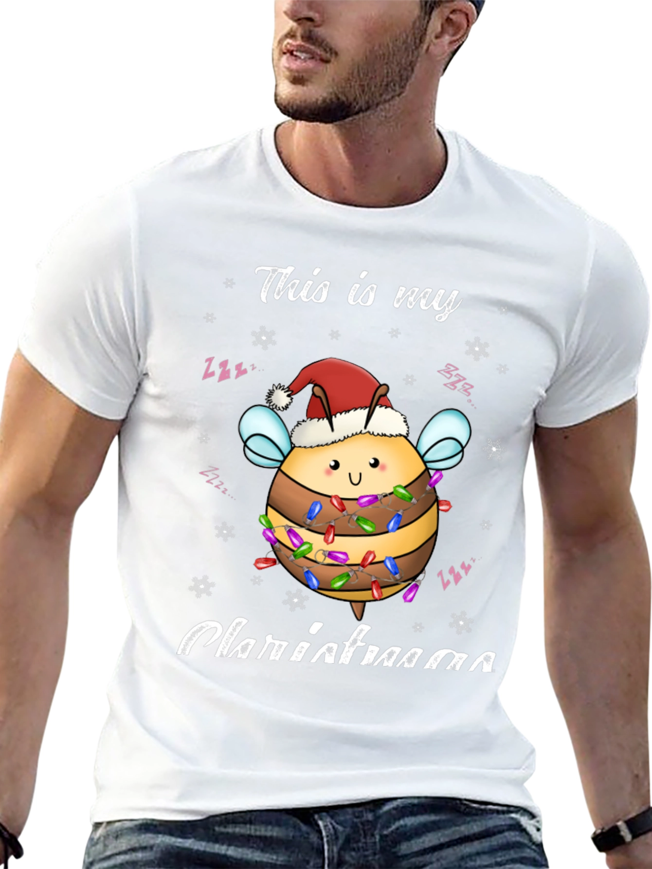 Christmas Bee T-Shirt Festive Holiday Style