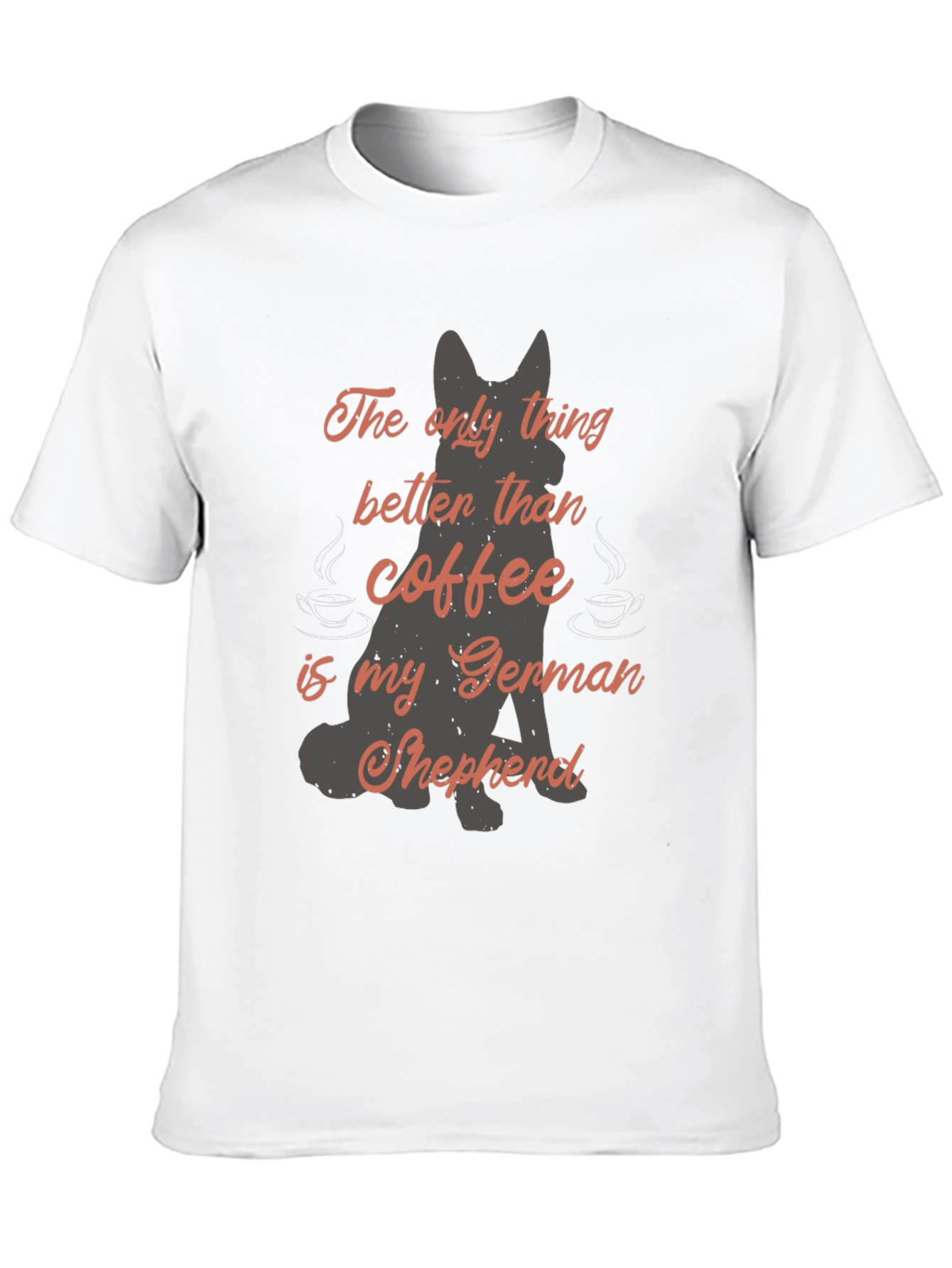 Coffee & German Shepherd Graphic T-Shirt