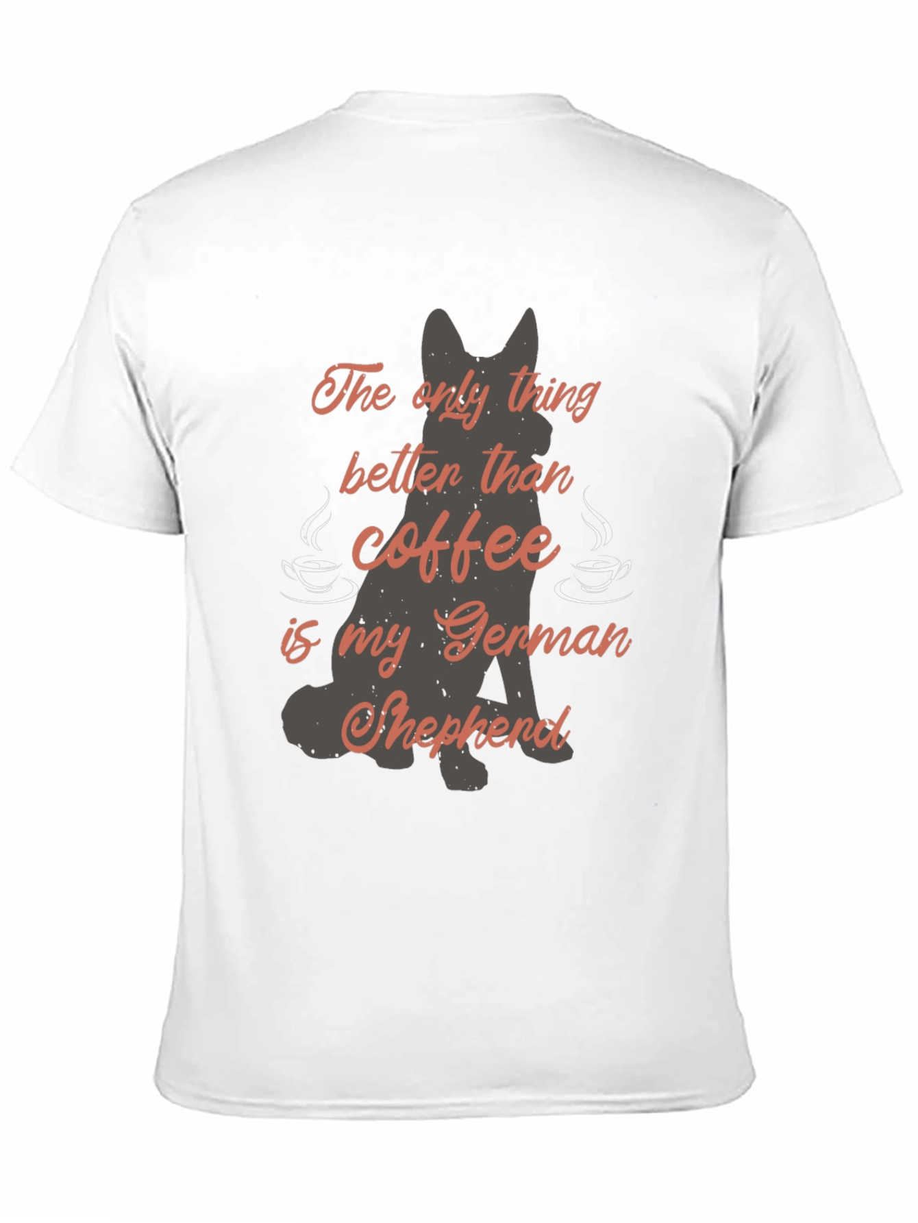 Coffee & German Shepherd Graphic T-Shirt