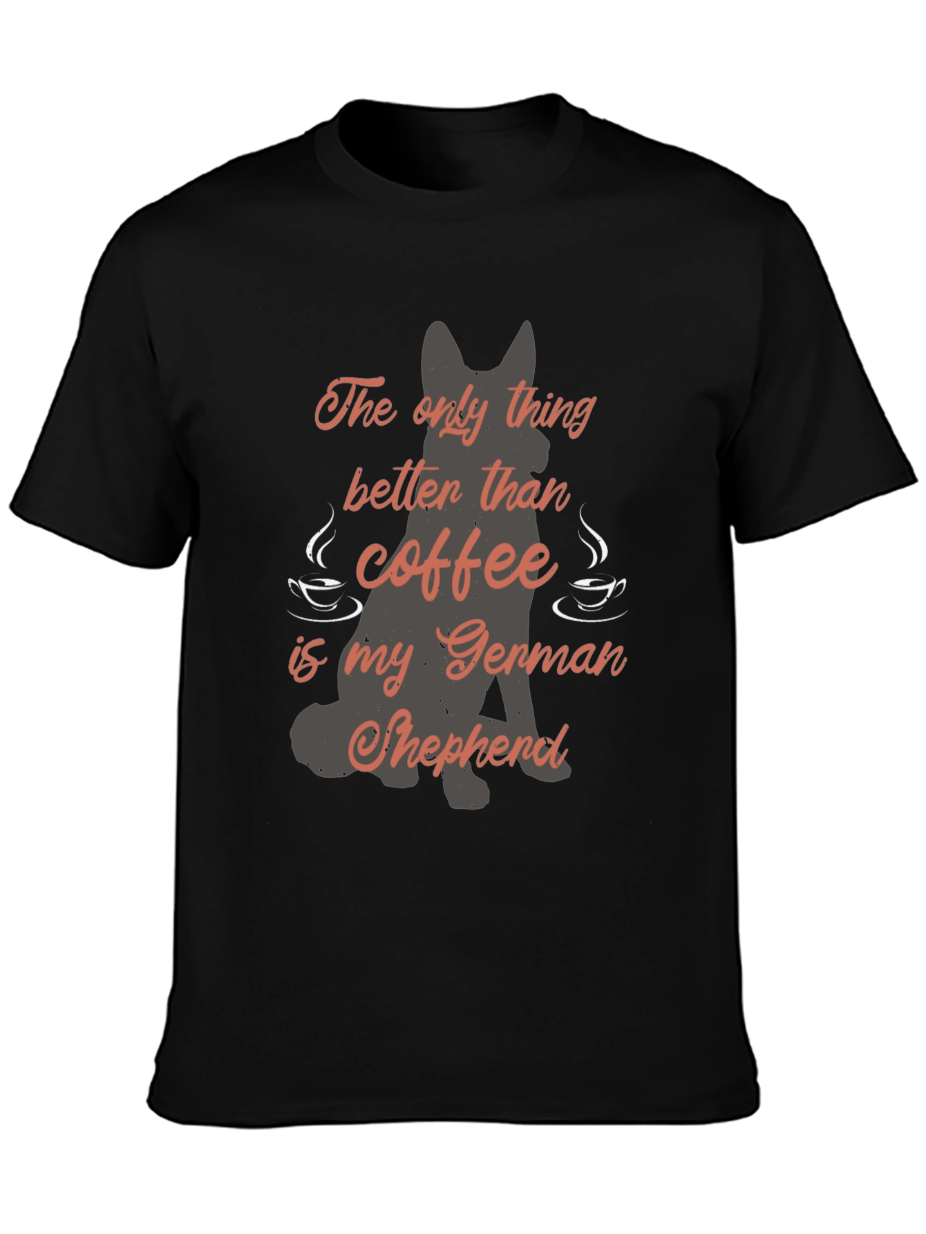 Coffee & German Shepherd Graphic T-Shirt