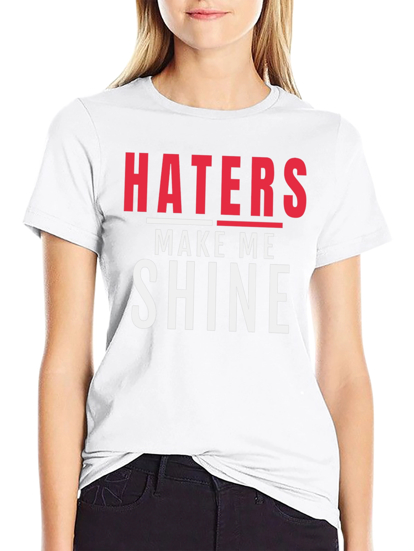 Haters Make Me Shine Black Graphic Tee