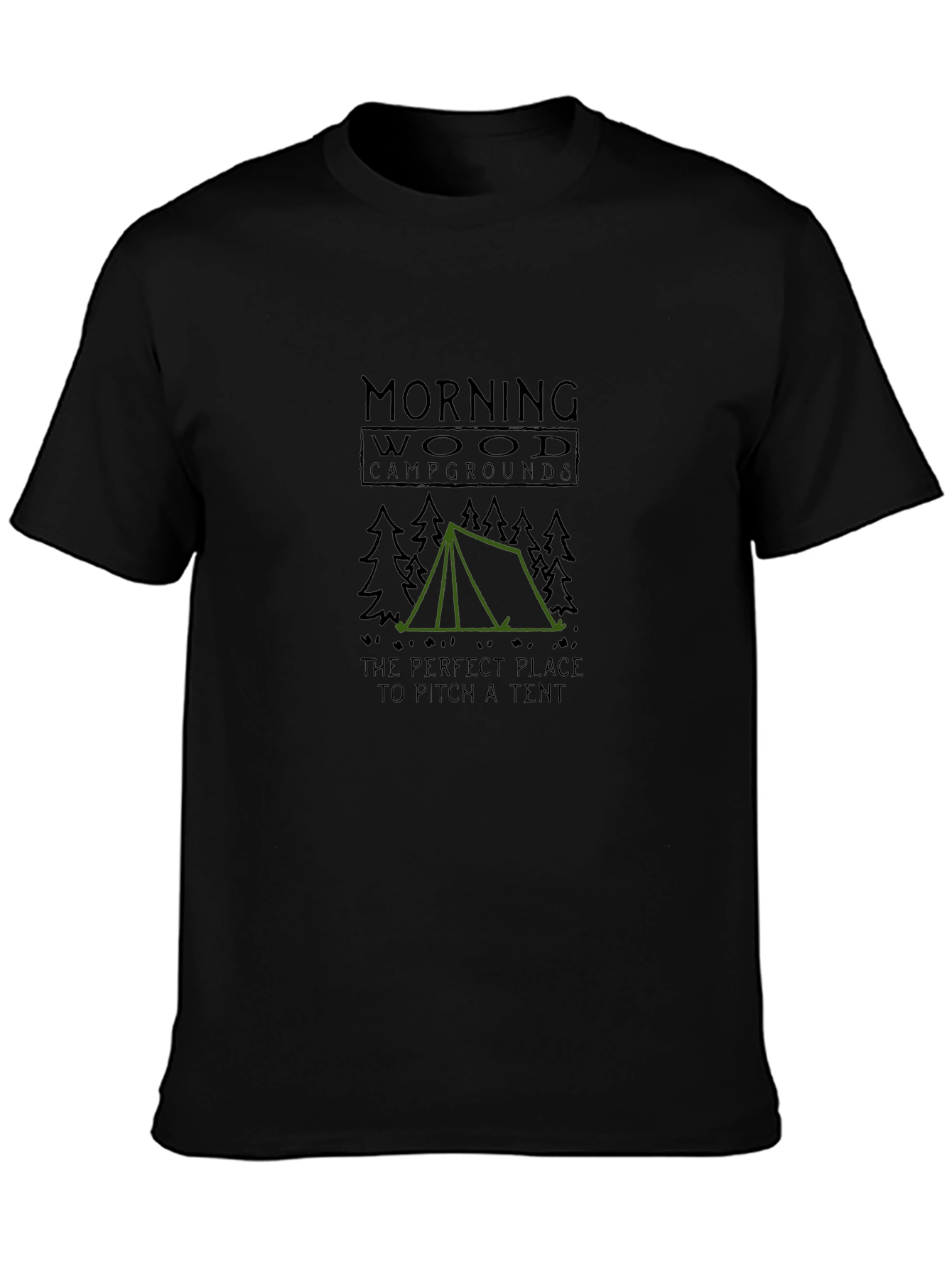 Morning Wood Campgrounds Funny Camping T-Shirt