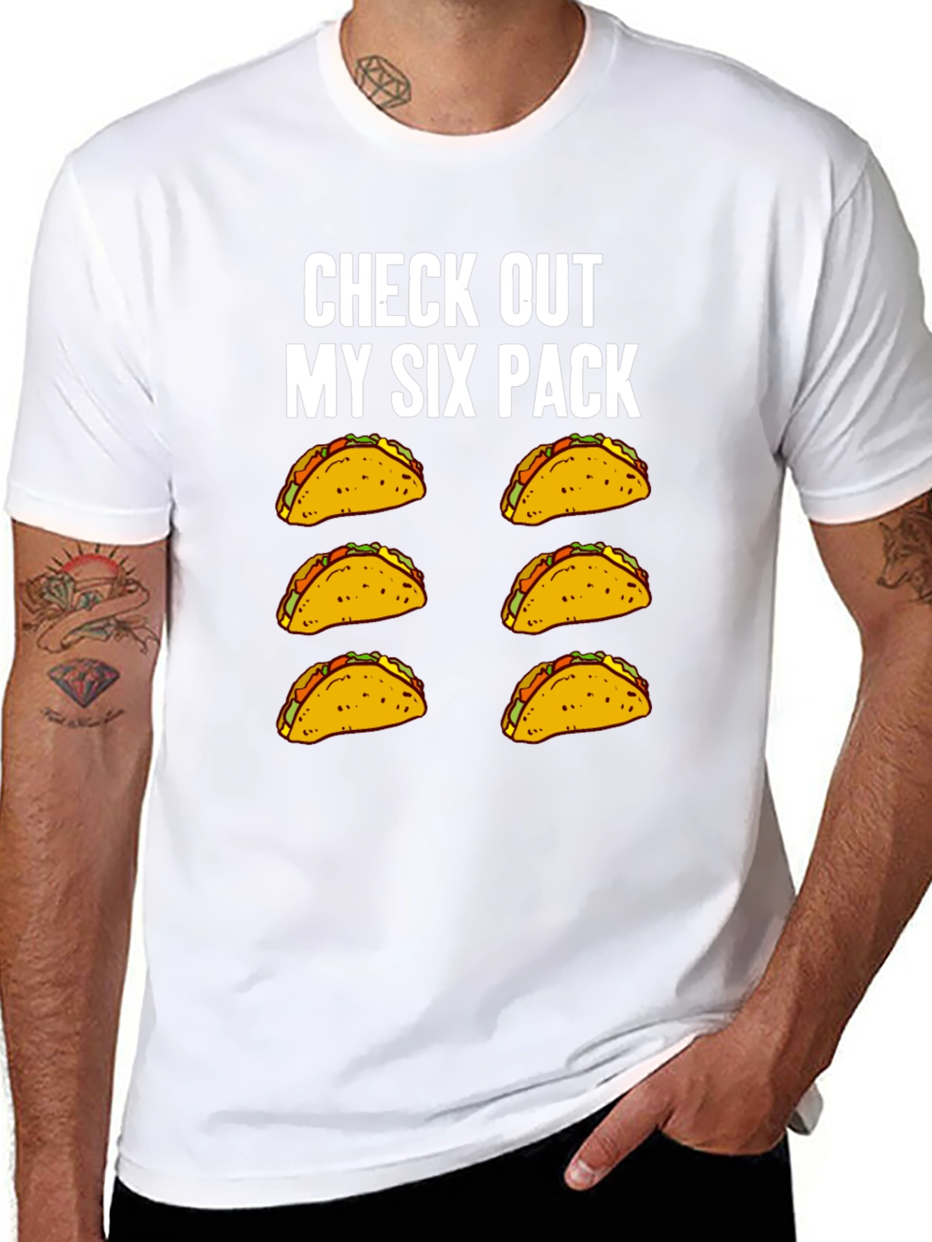 Taco Six Pack T-Shirt - Funny Graphic Tee