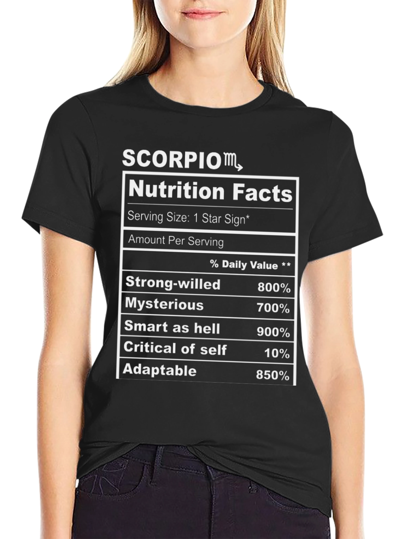 Scorpio Nutrition Facts Zodiac T-Shirt