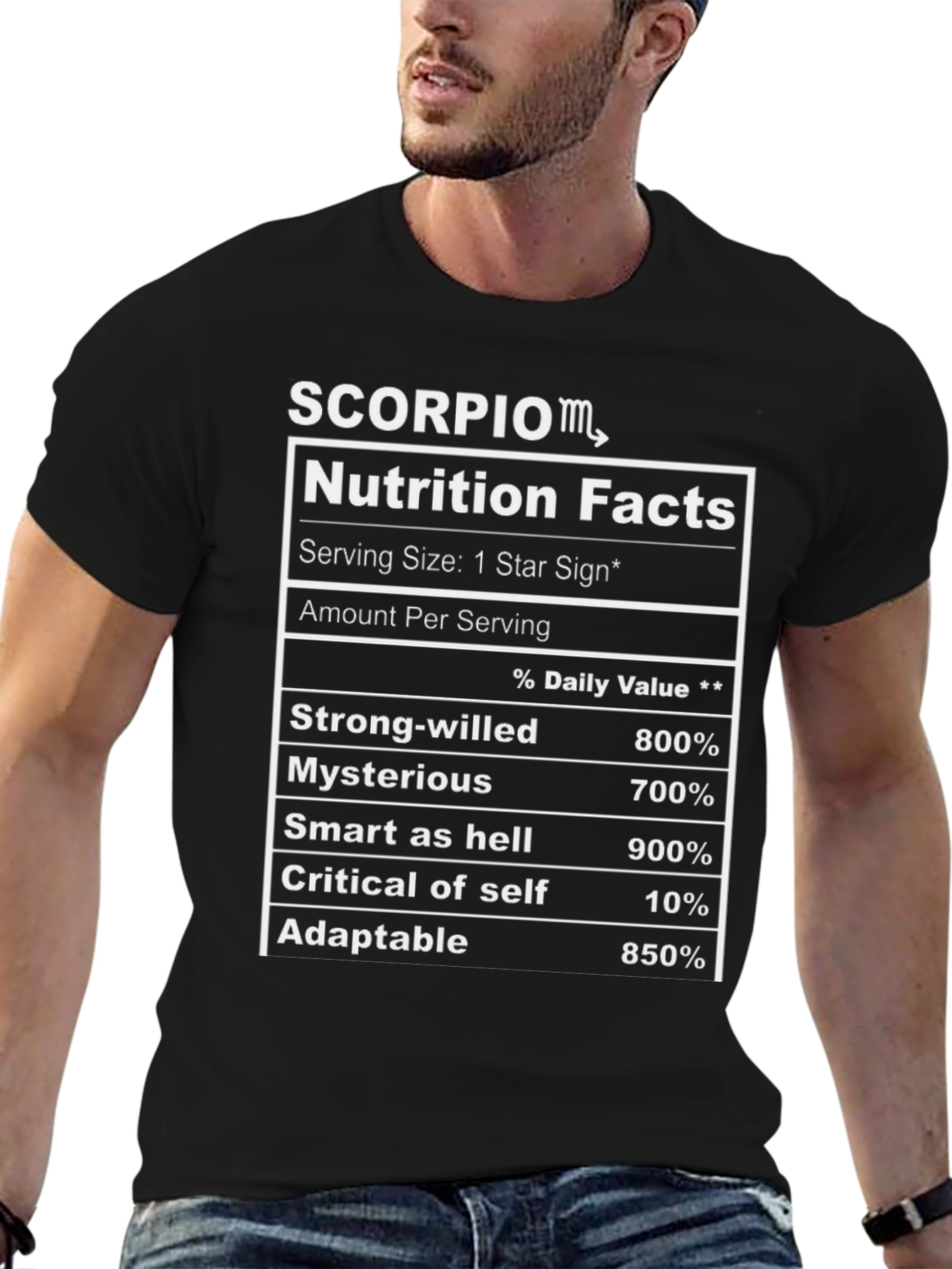 Scorpio Nutrition Facts Zodiac T-Shirt