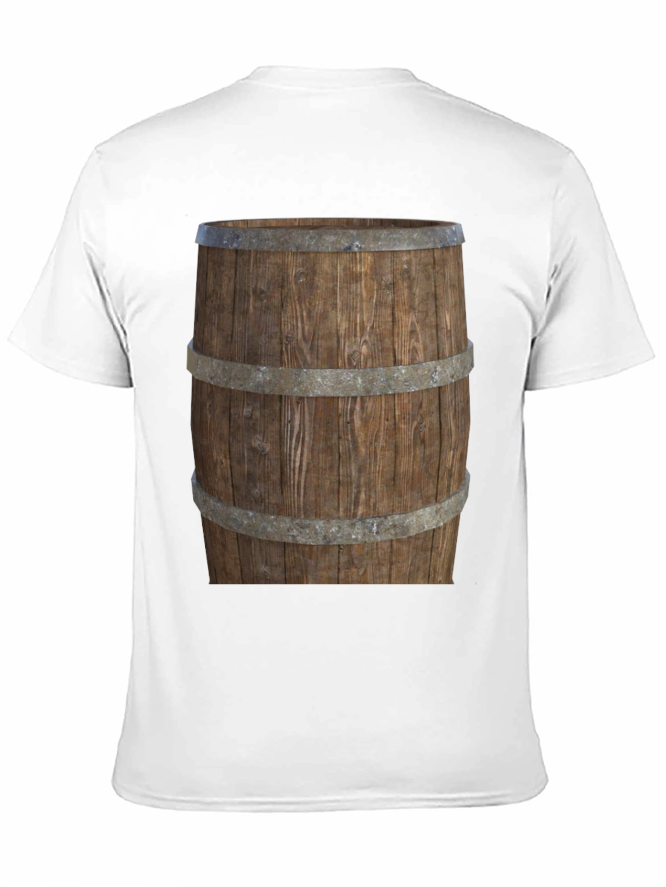 Barrel Graphic Tee - Rustic Wood Design