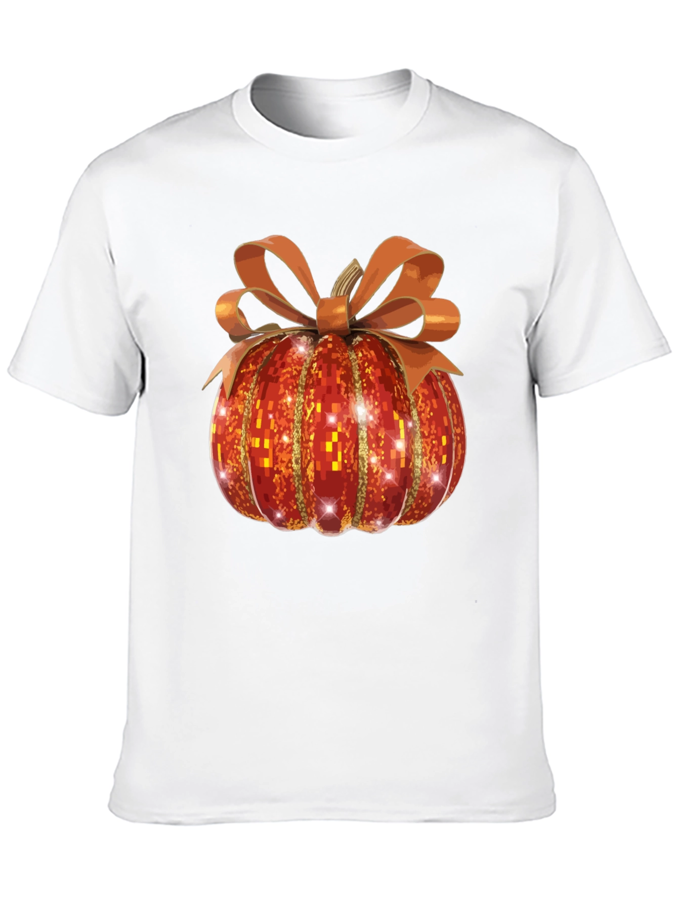 Festive Pumpkin T-Shirt - Autumn Sparkle Design