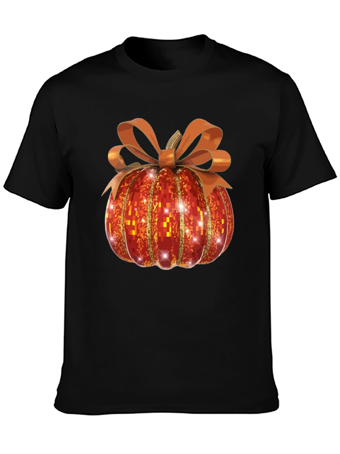 Festive Pumpkin T-Shirt - Autumn Sparkle Design