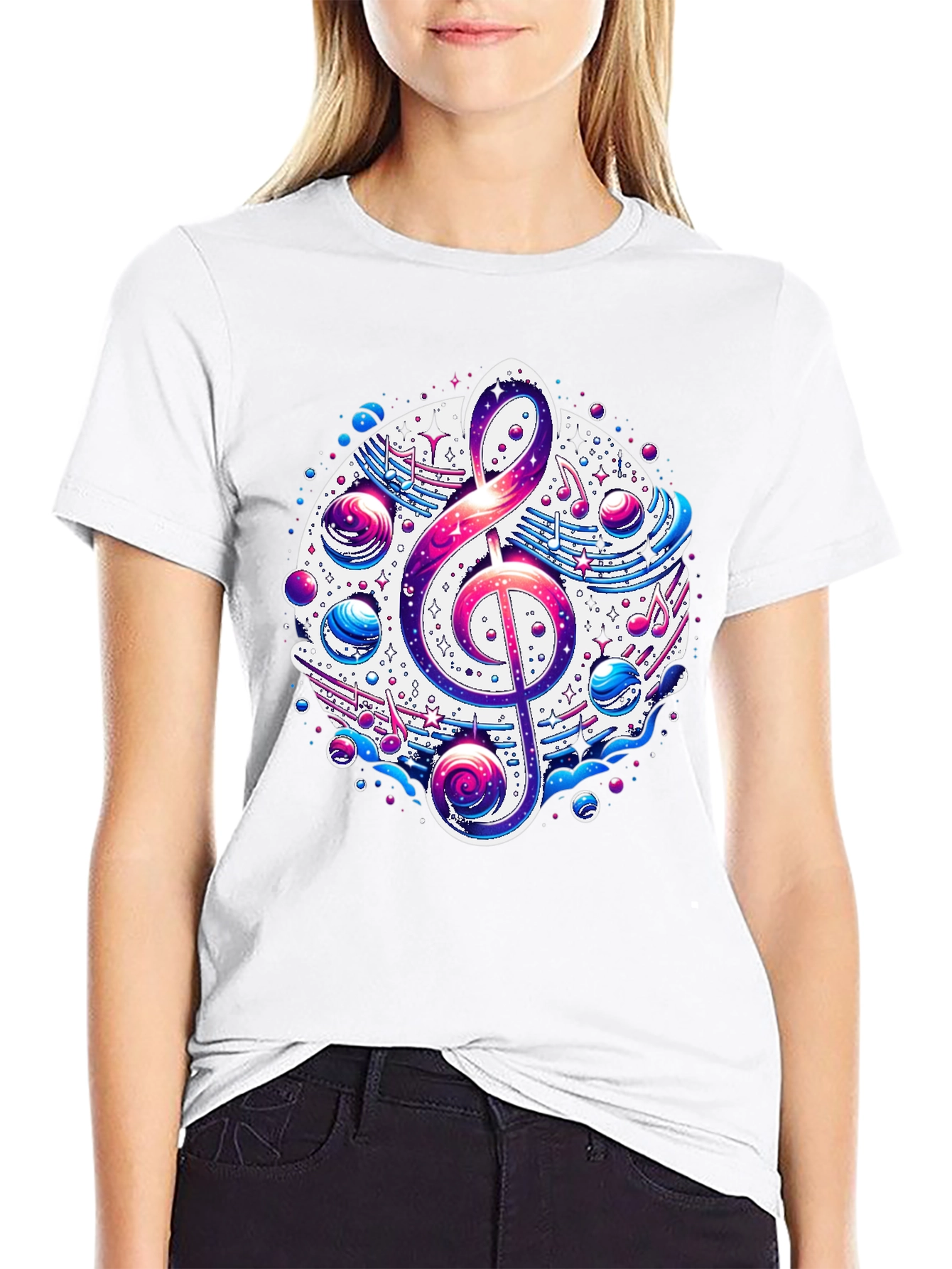 Treble Clef Graphic Tee - Music Lovers Shirt