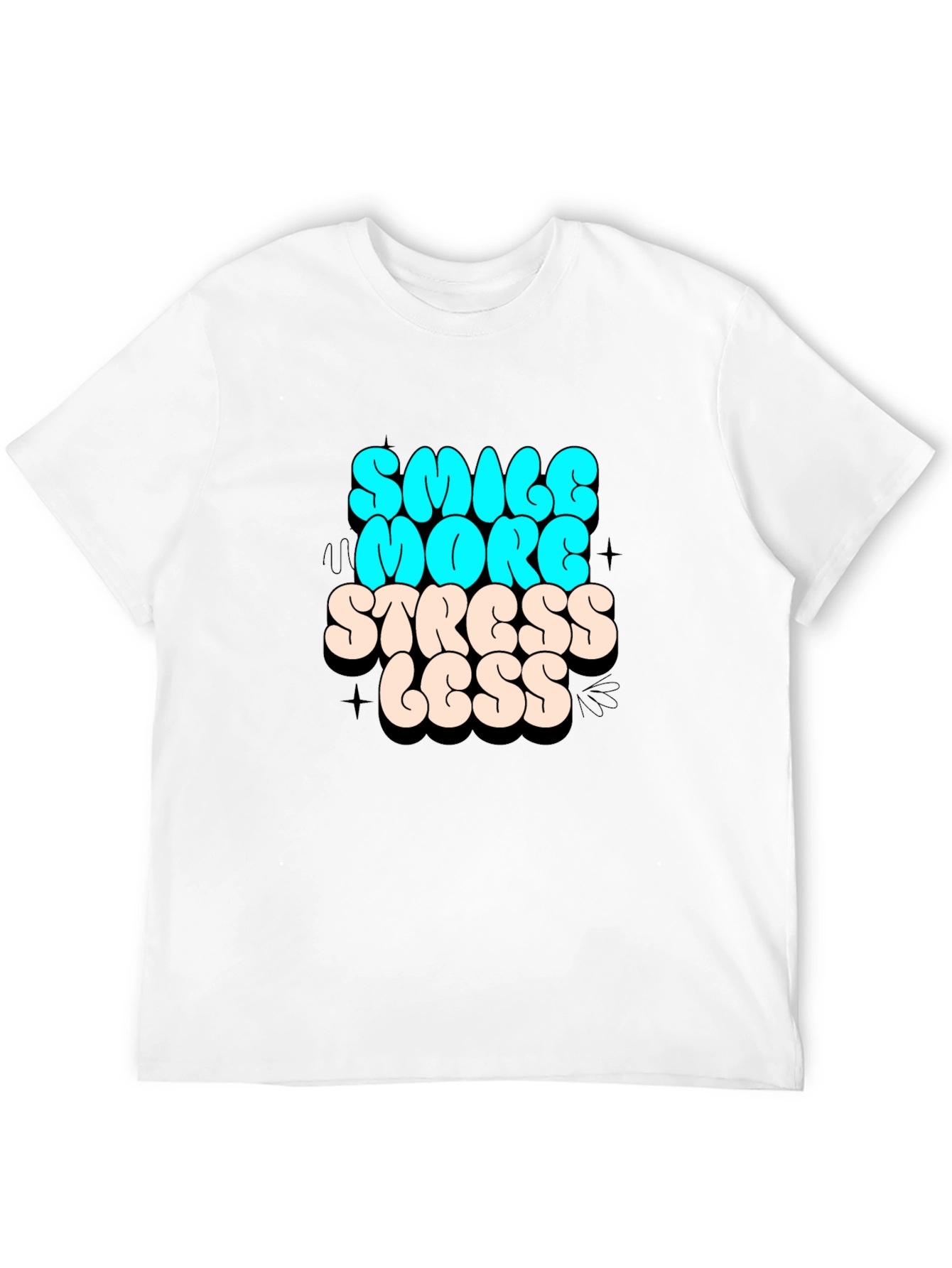 Smile More Stress Less Graphic Tee