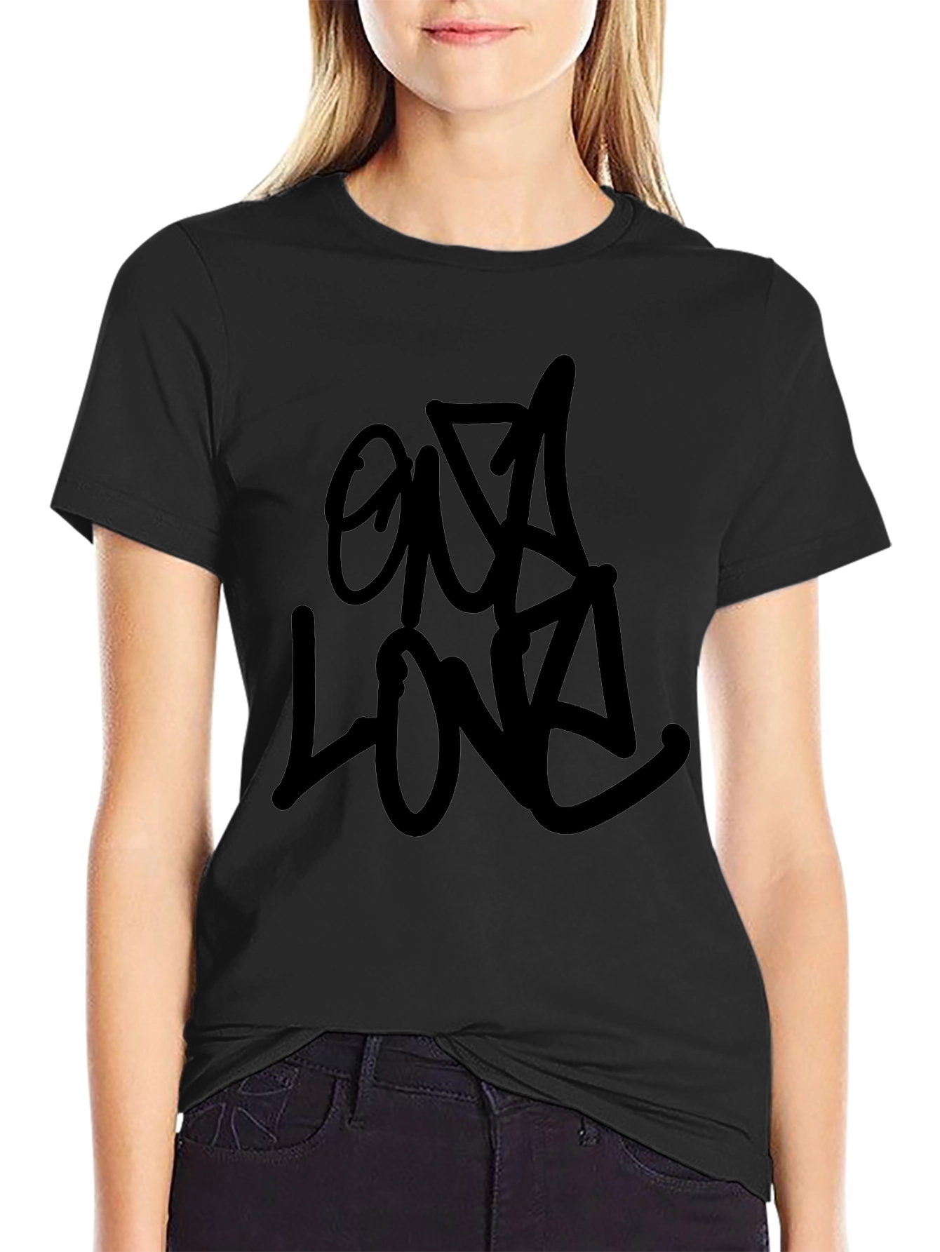 Black Graffiti Style T-Shirt