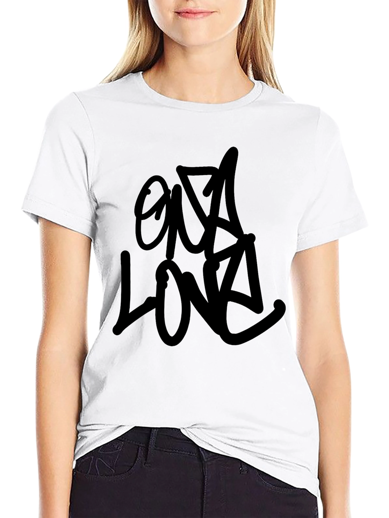 Black Graffiti Style T-Shirt