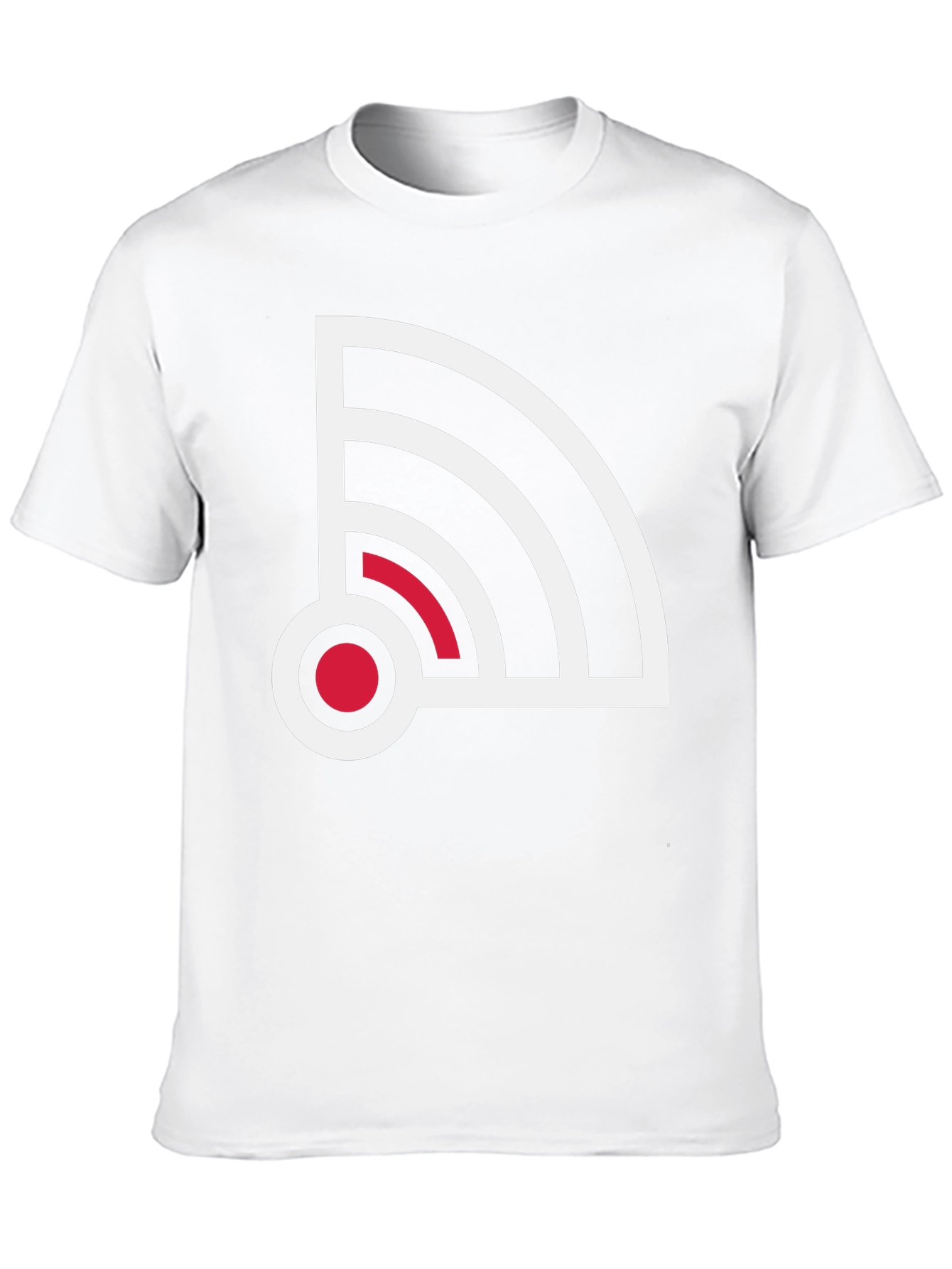 Stylish Signal Graphic Tee - Black