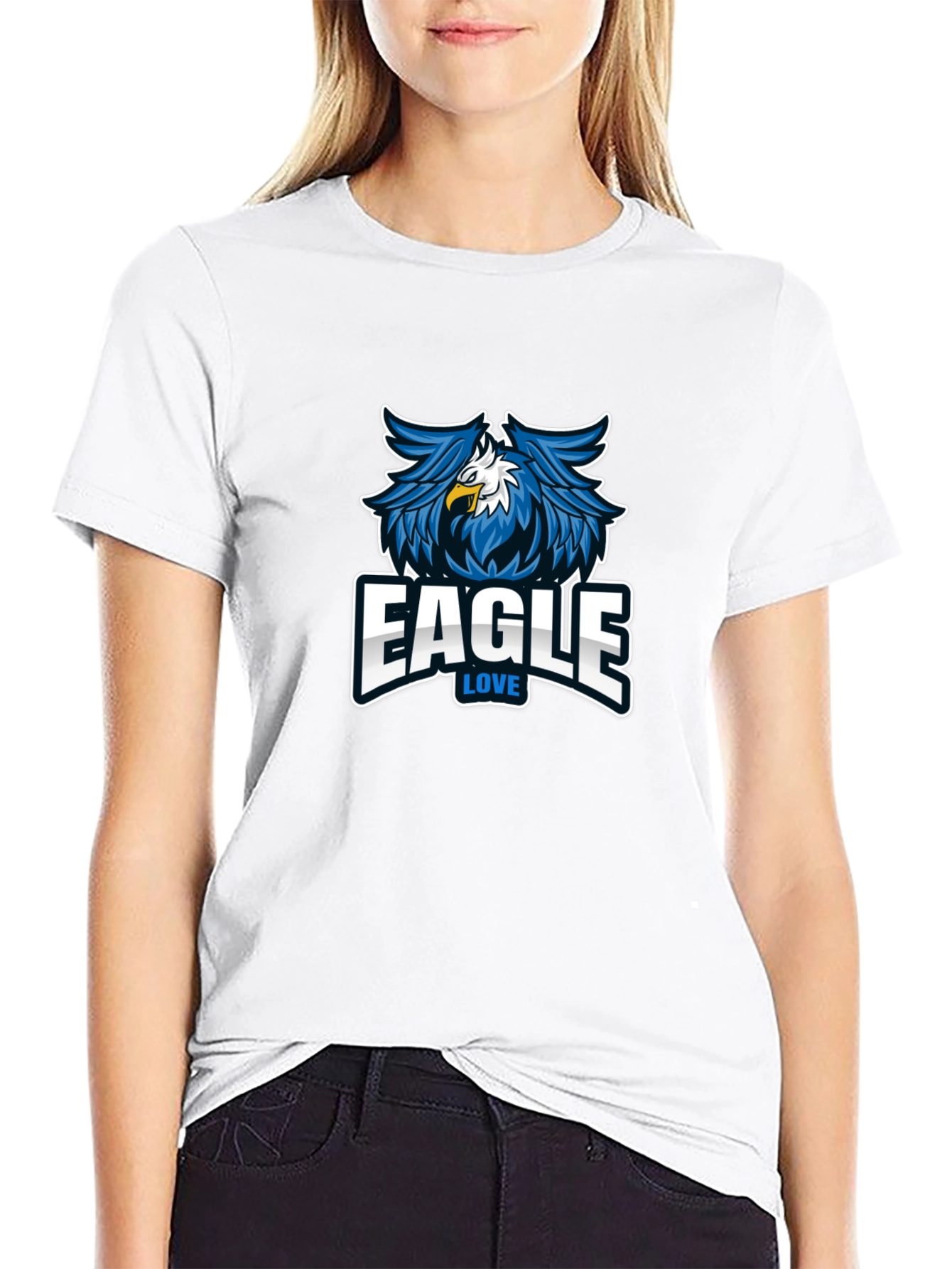 Eagle Love Graphic Print Tee