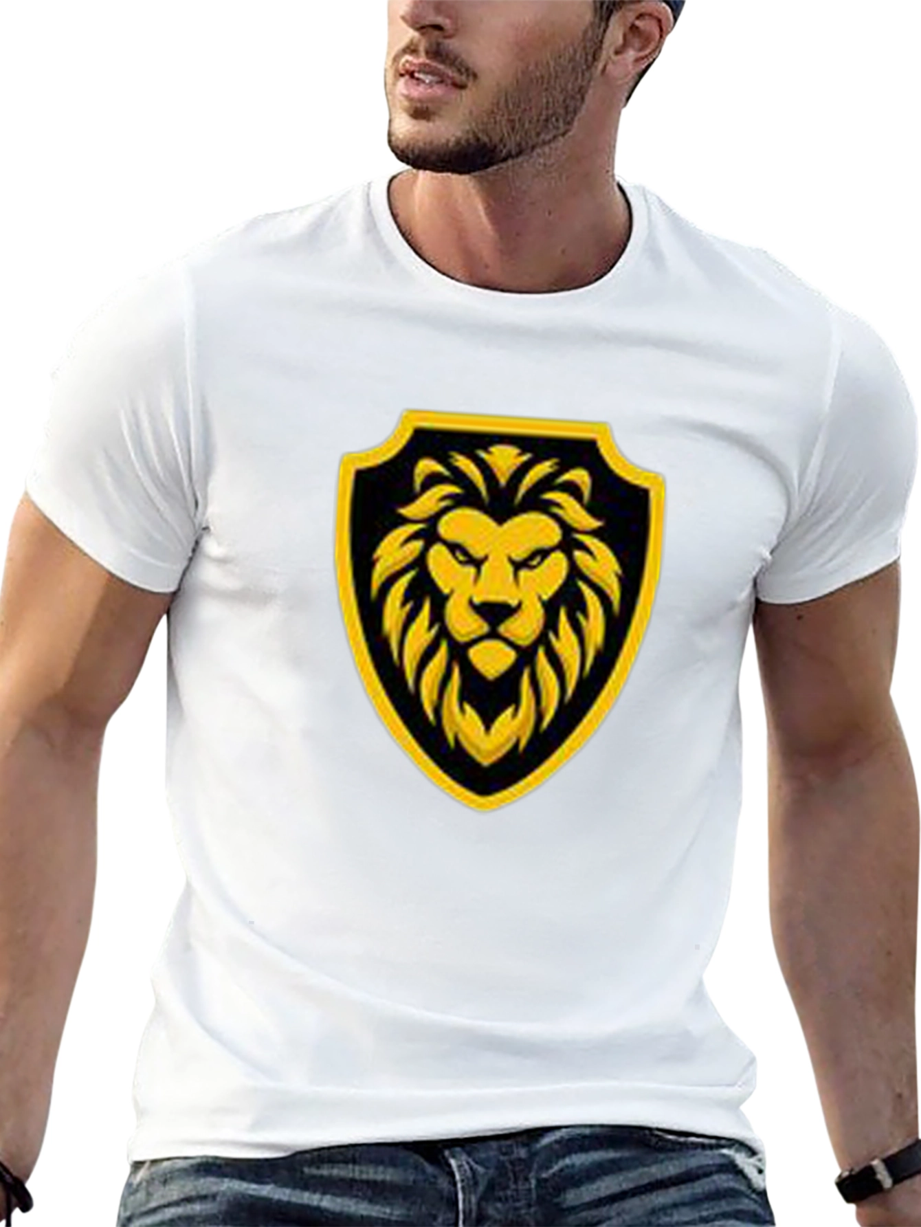 Lion Crest Graphic Black T-Shirt