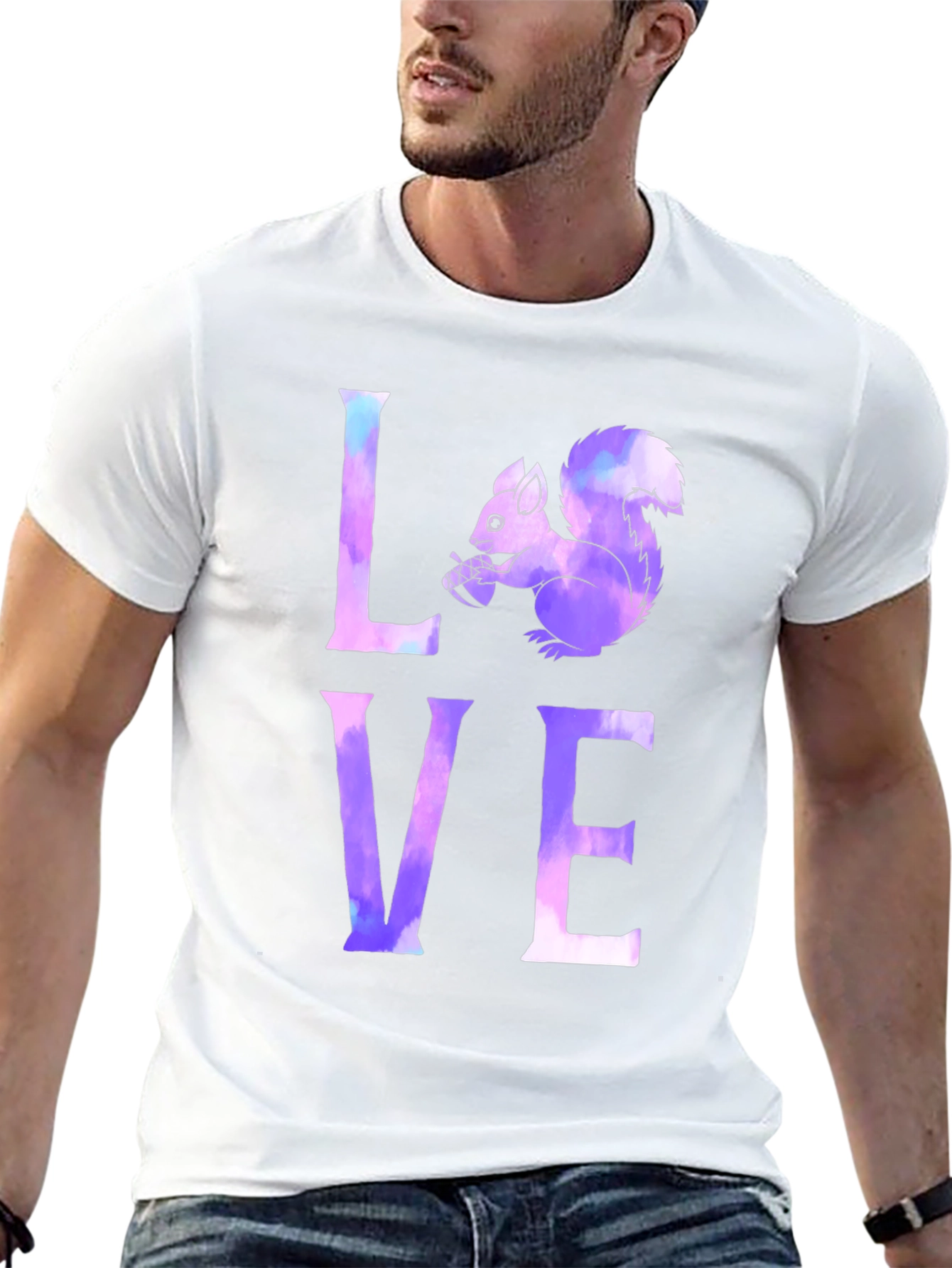 Love Squirrel Graphic Tee - Cute Animal Design