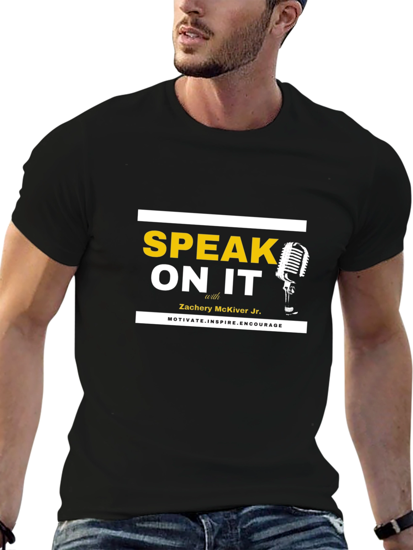 Speak On It Black Graphic T-Shirt