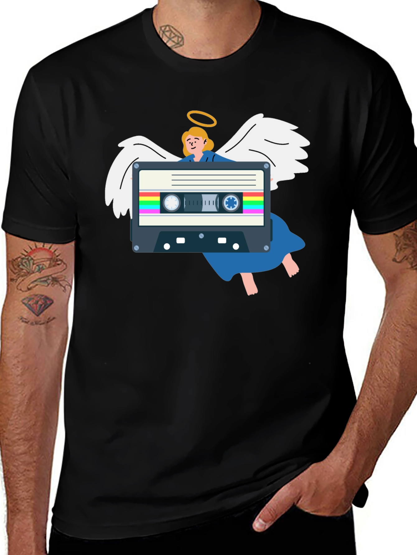 Angel Cassette Tape Graphic Tee