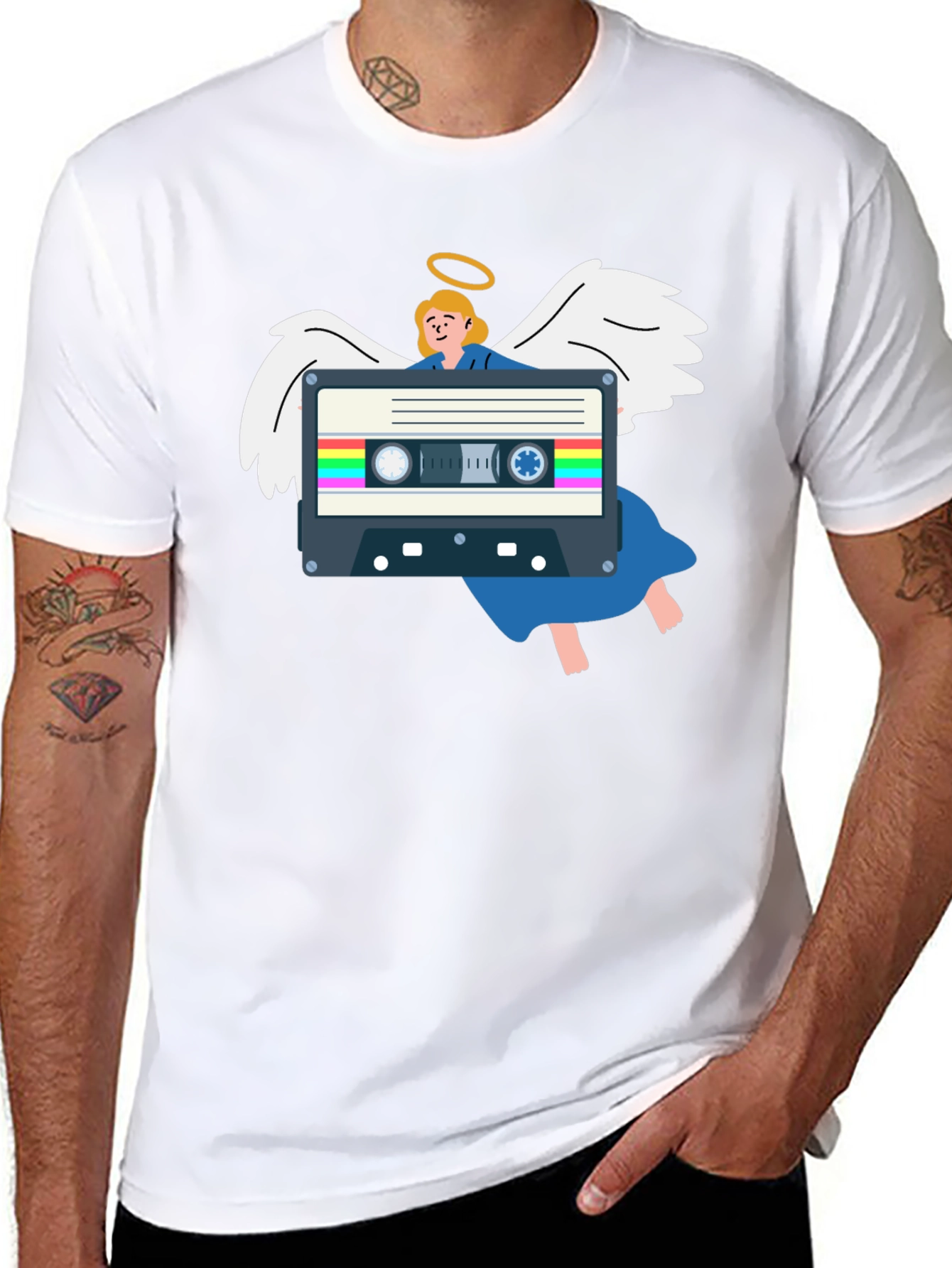 Angel Cassette Tape Graphic Tee