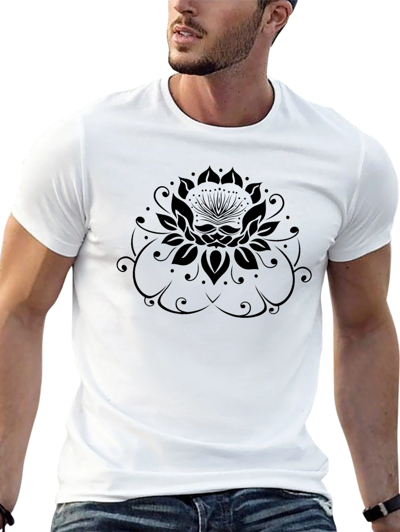 Black Lotus Graphic Tee - Mens Relaxed Fit