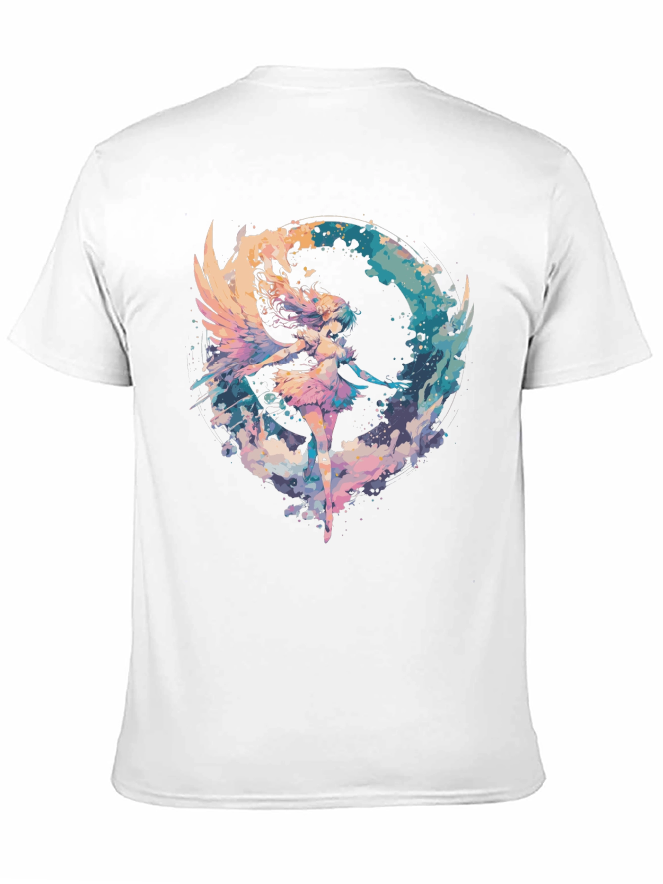 Angel Wings Graphic Tee - Stylish Black T-Shirt