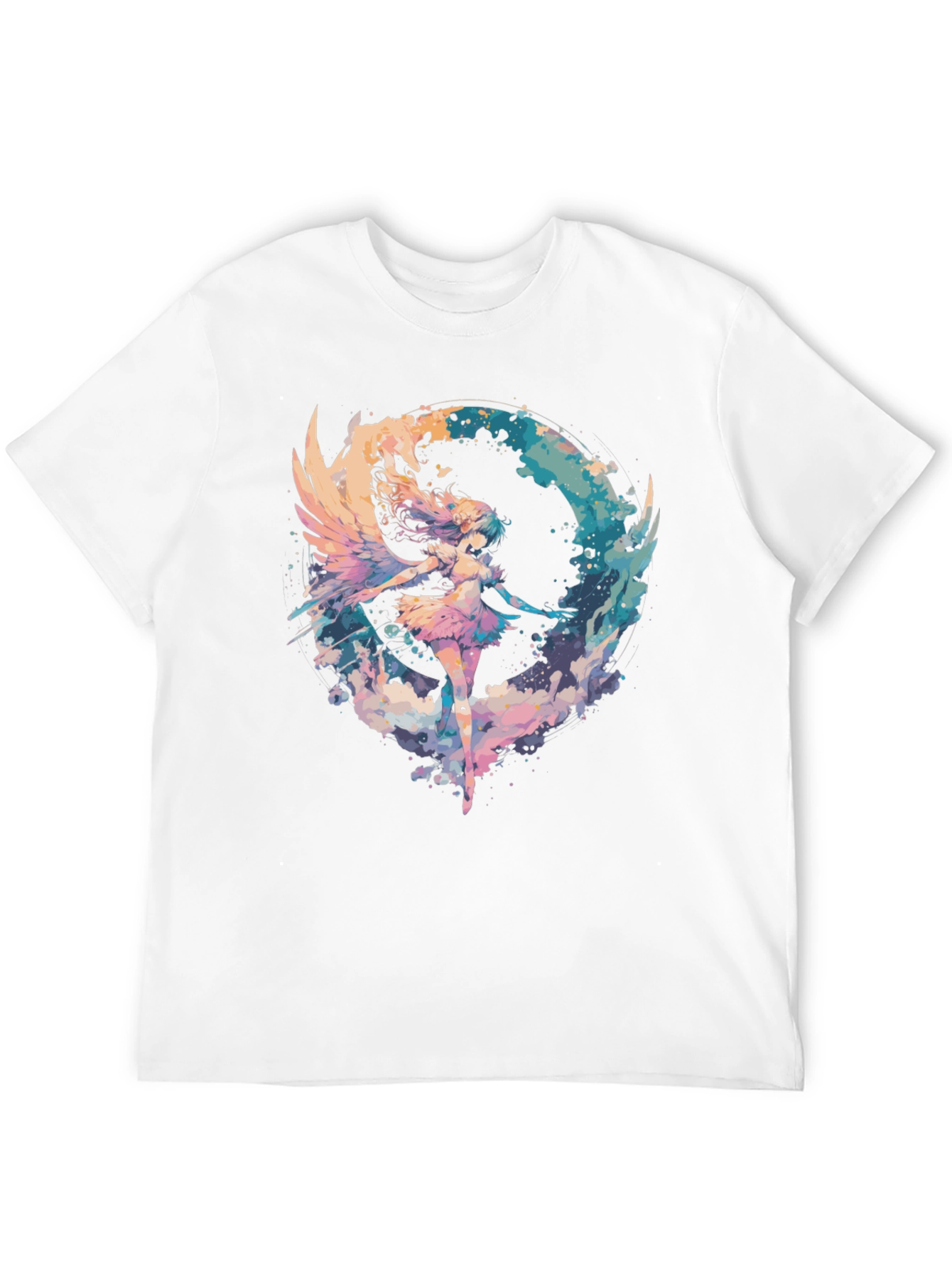 Angel Wings Graphic Tee - Stylish Black T-Shirt