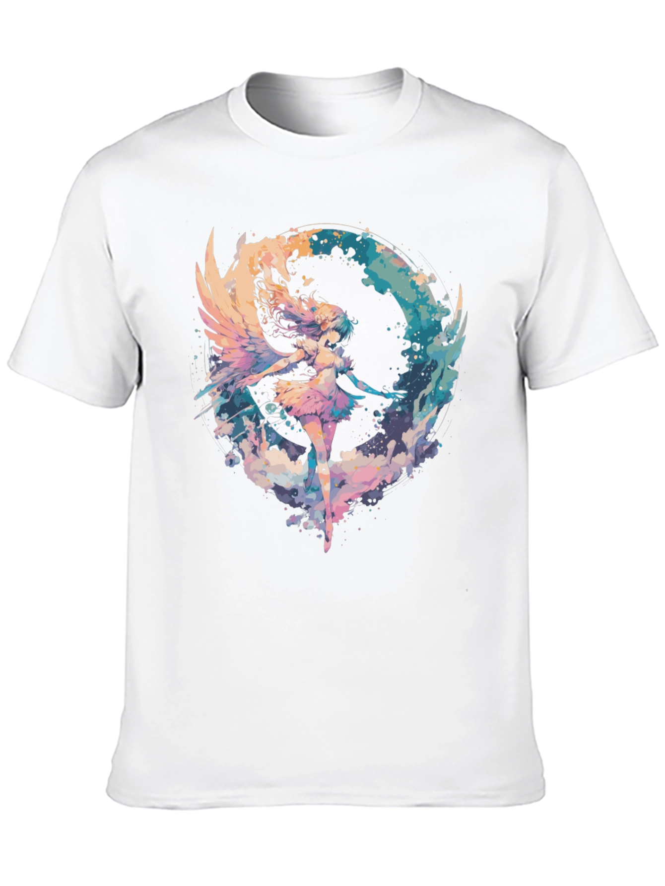 Angel Wings Graphic Tee - Stylish Black T-Shirt