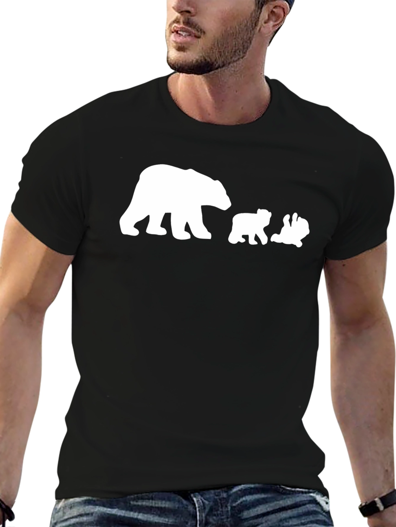 Bear Family Black T-Shirt