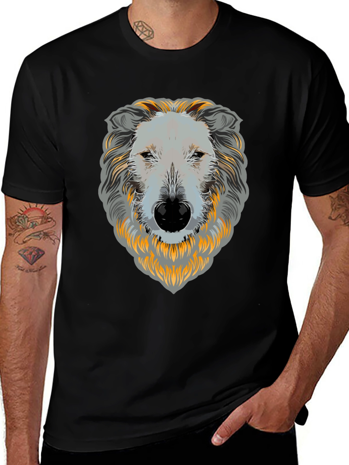 Dog Face Graphic T-Shirt
