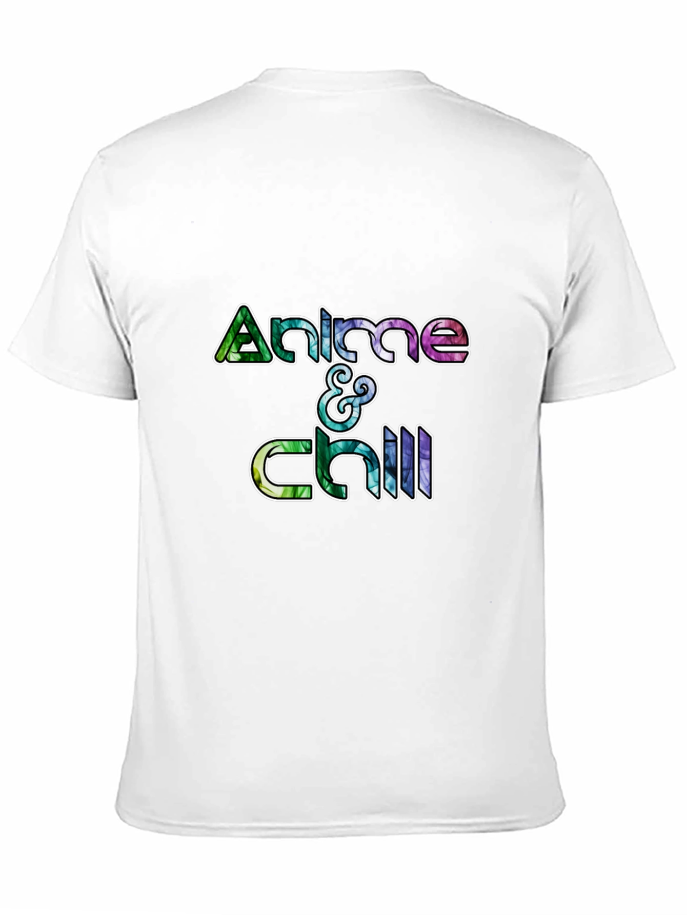 Anime & Chill Graphic Tee - Black Cotton T-Shirt