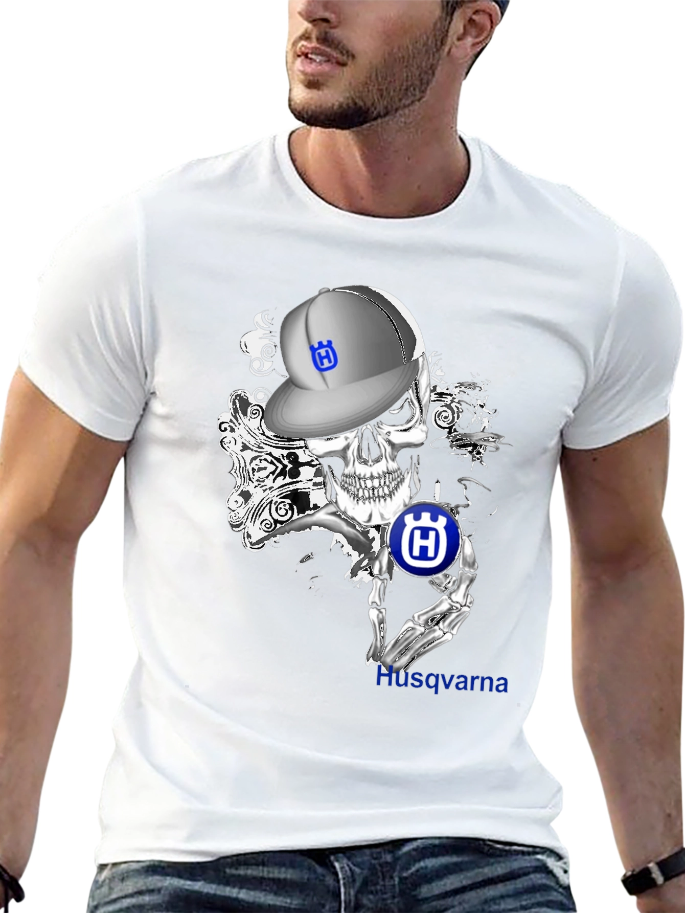 Husqvarna Skull T-Shirt - Moto Style