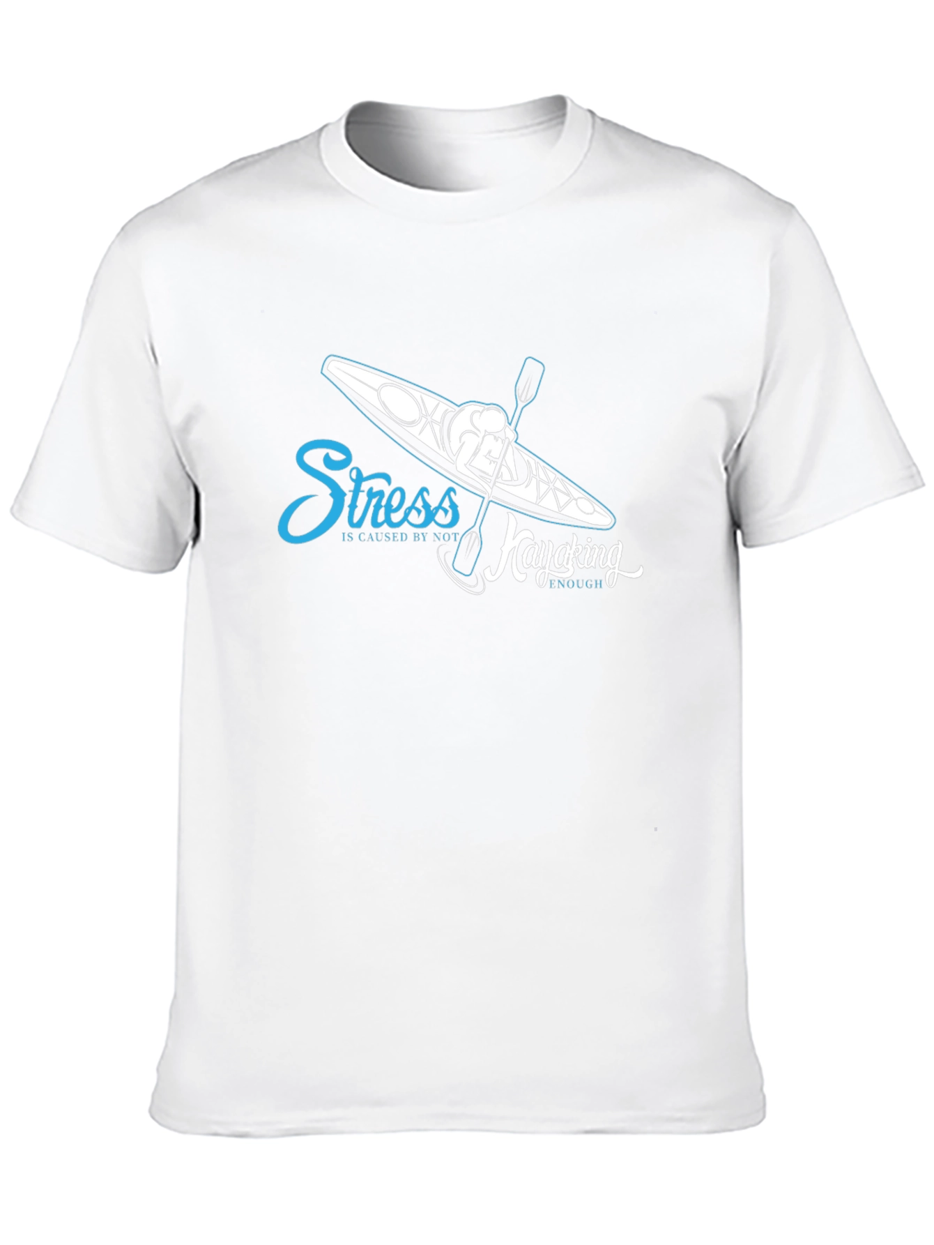 Stress Kayaking Graphic T-Shirt - Black Cotton Tee