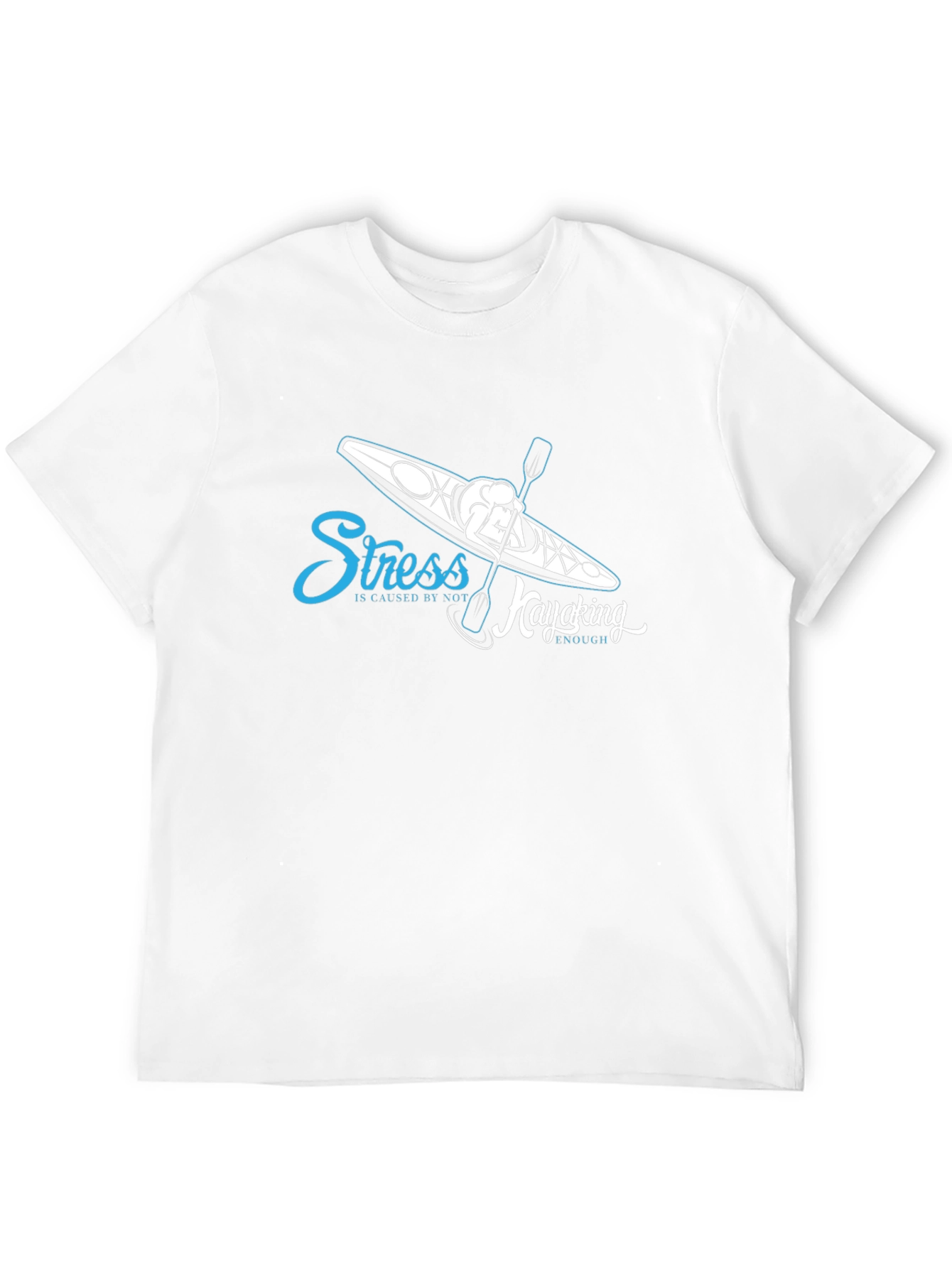 Stress Kayaking Graphic T-Shirt - Black Cotton Tee