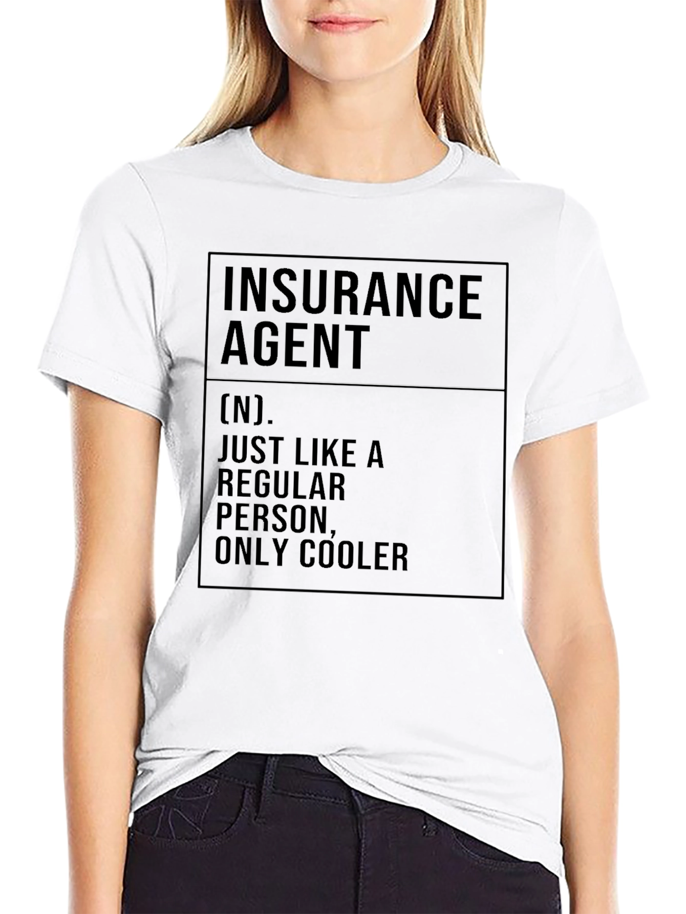 Cool Insurance Agent Black T-Shirt