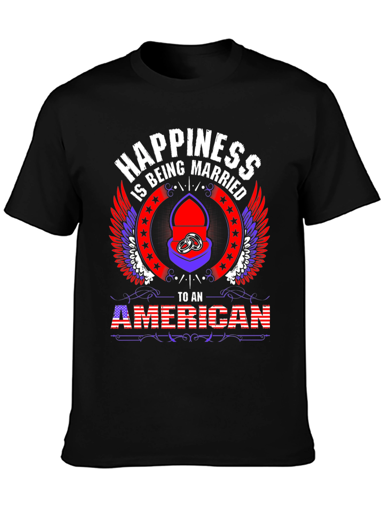 Happiness Is Being Married To An American T-Shirt