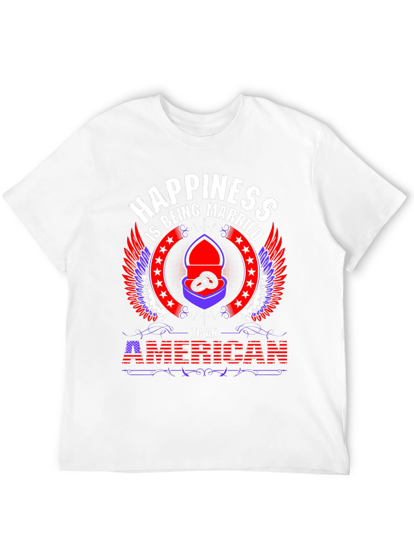 Happiness Is Being Married To An American T-Shirt