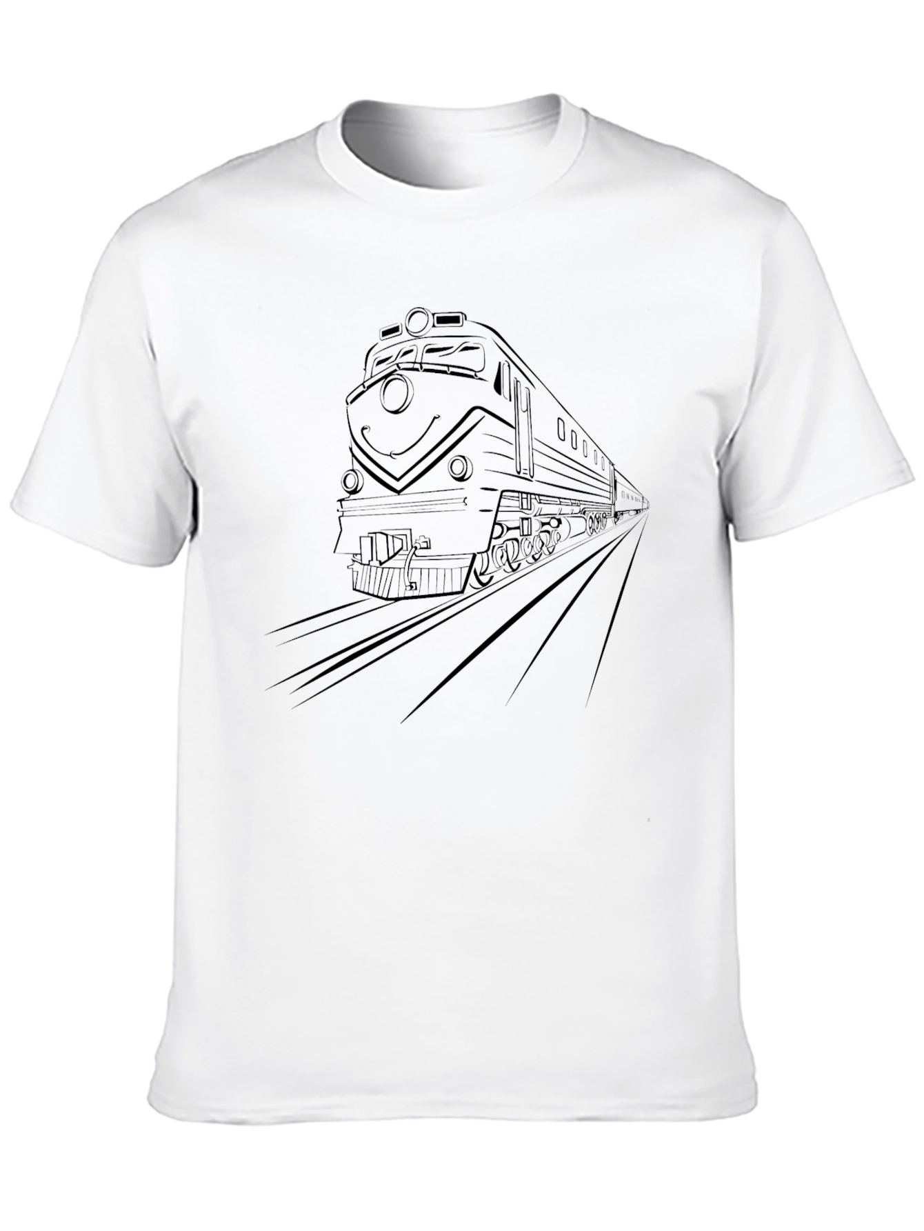 Train Graphic Tee - Classic Locomotive Shirt