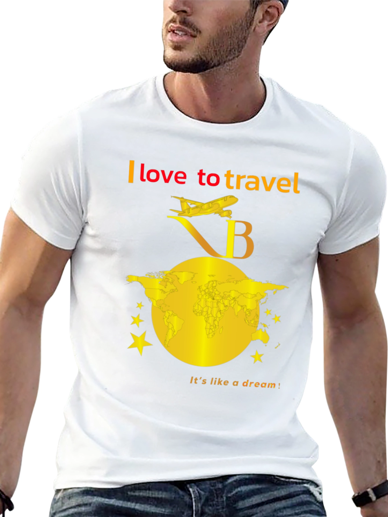 I Love To Travel Black T-Shirt