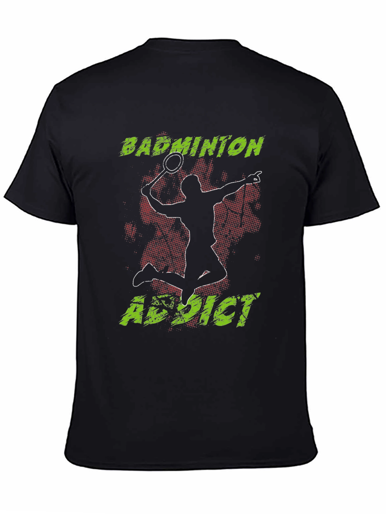 Badminton Addict Graphic Tee - Black
