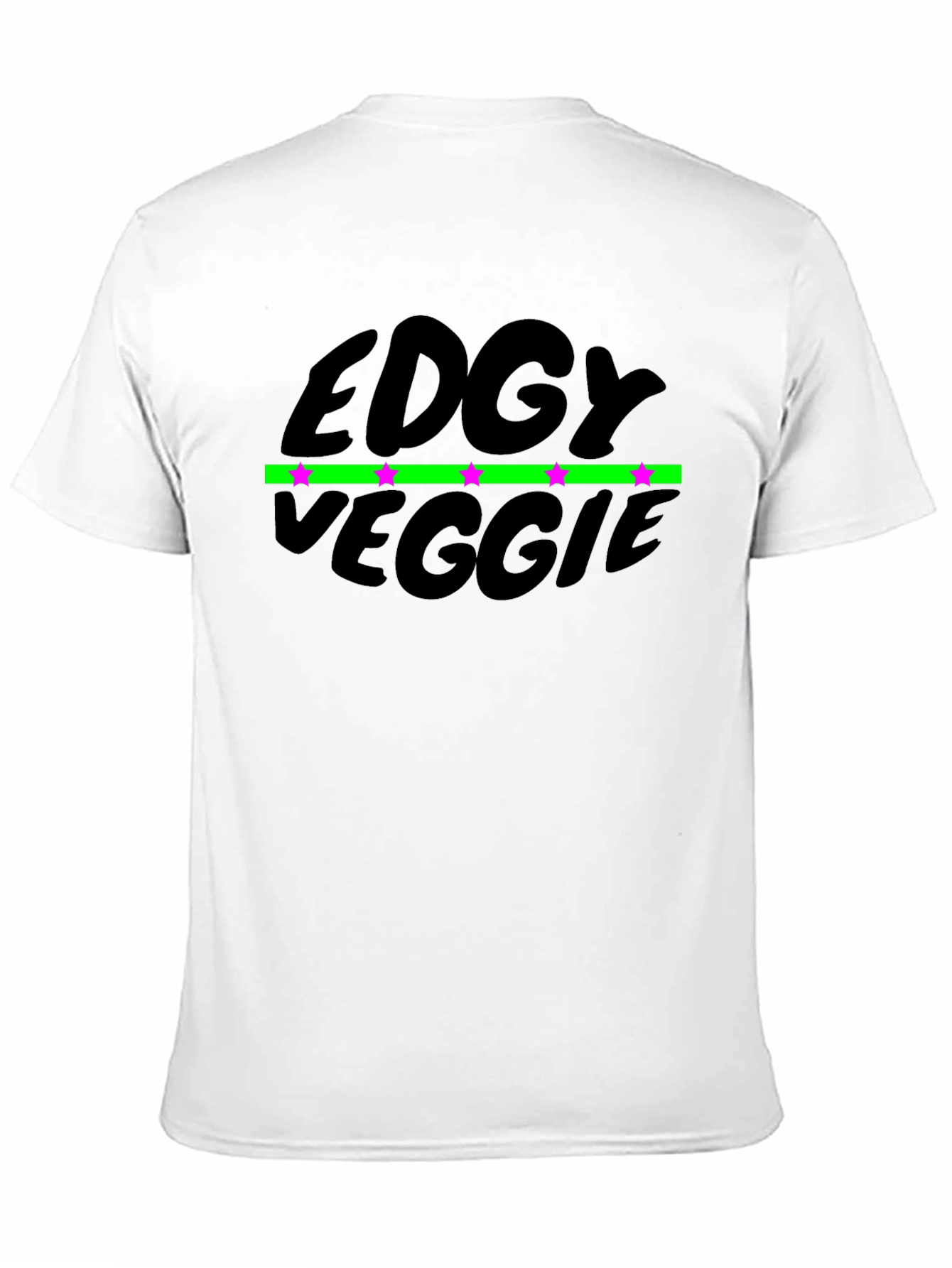 Edgy Veggie Graphic T-Shirt - Black Cotton Blend